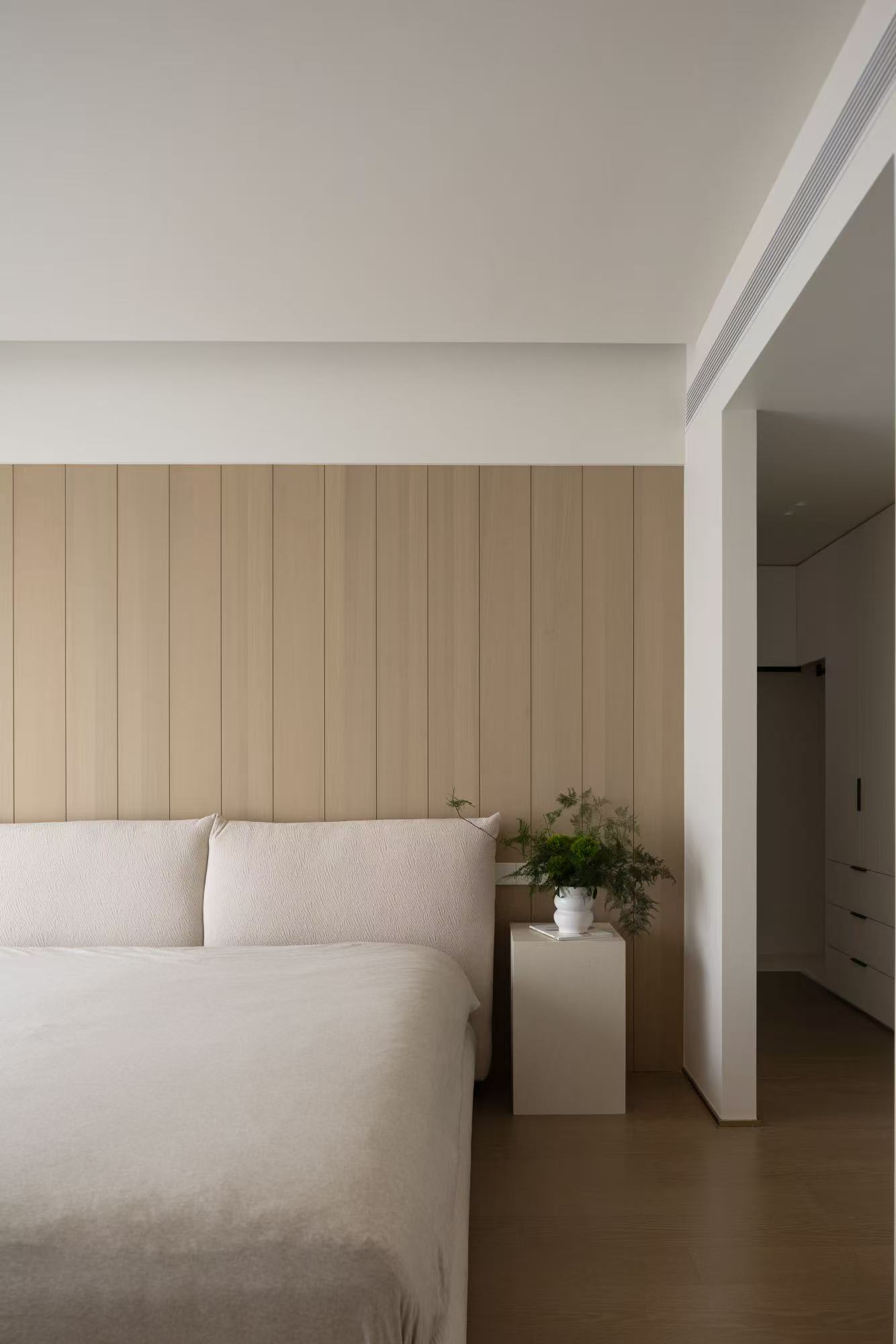 Sustainable interior materials in a warm modern organic home