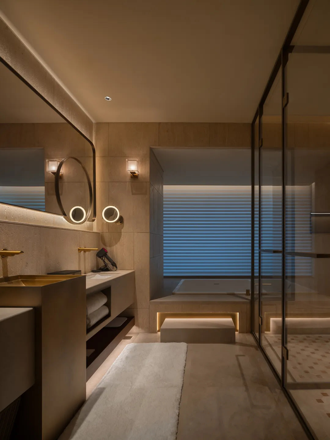 Spa bathroom design with luxury features
