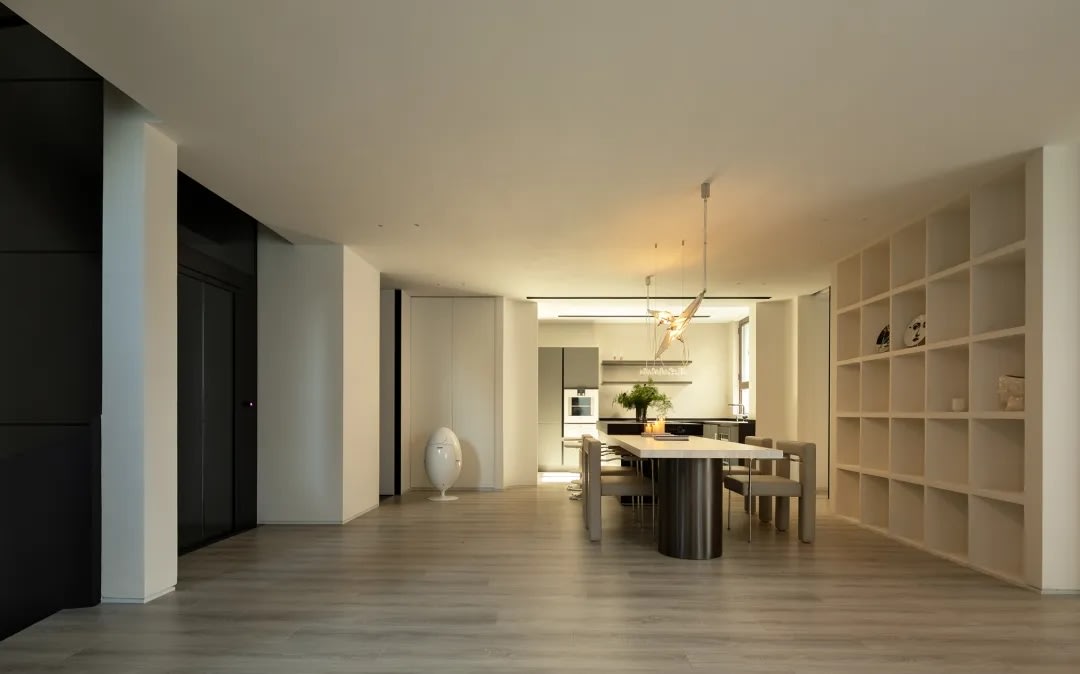 Modern energy efficient apartment interior with bright natural lighting