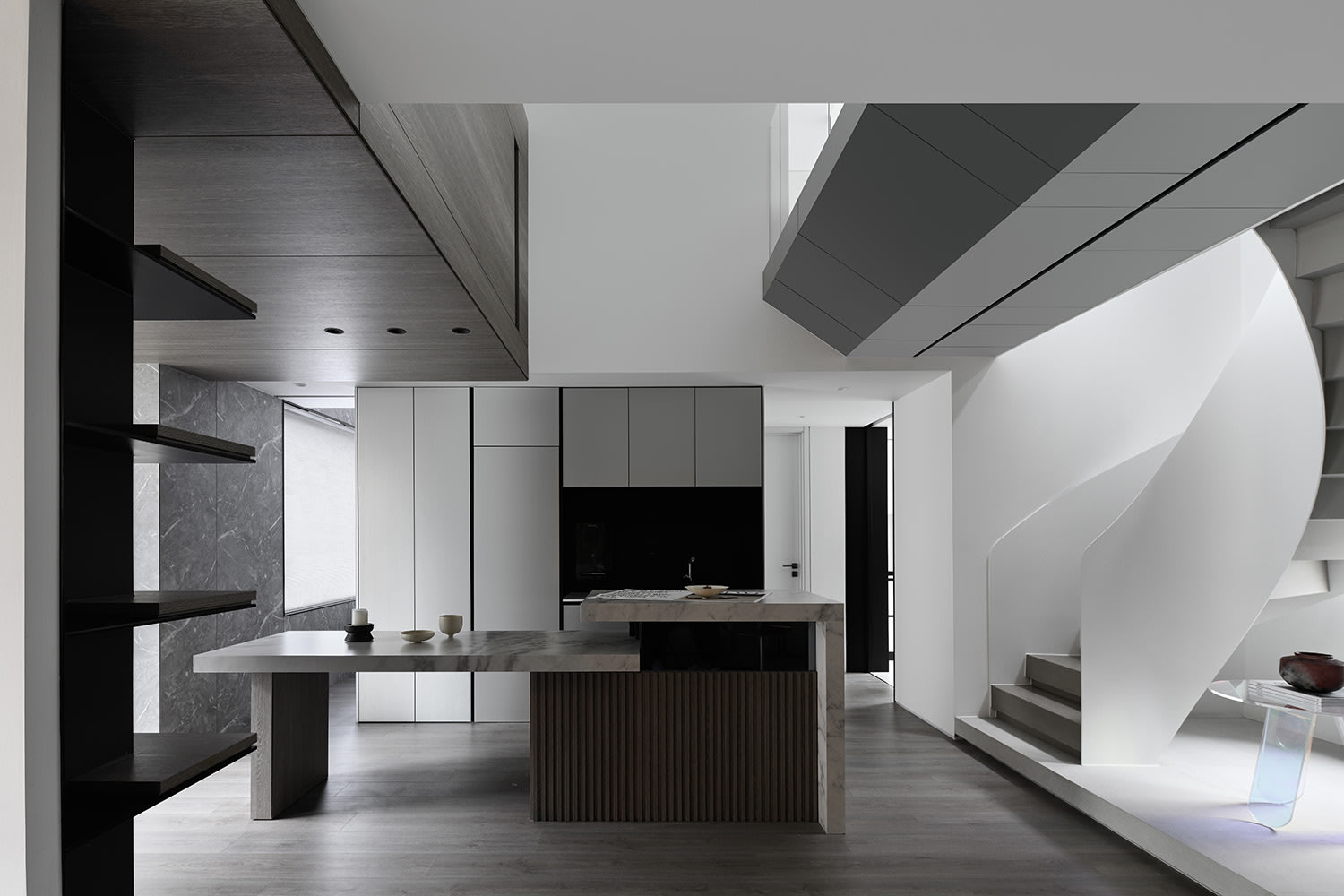 Modern minimalist kitchen design clean lines contemporary