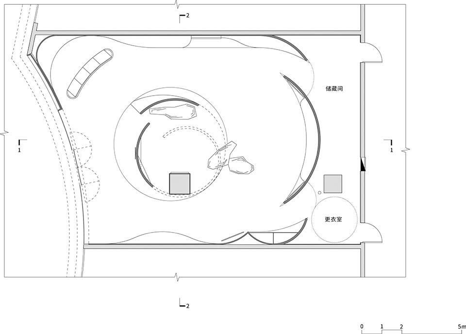 コンパクトな寝室の家具レイアウト例