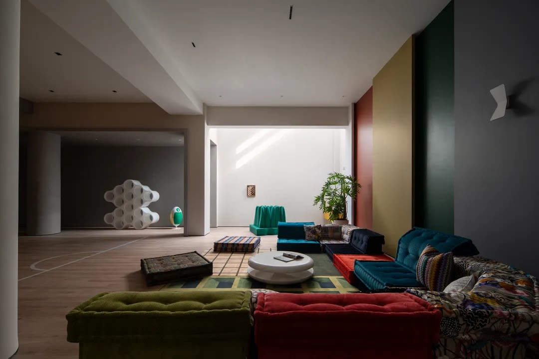 Cozy living room warm light modern comfortable apartment