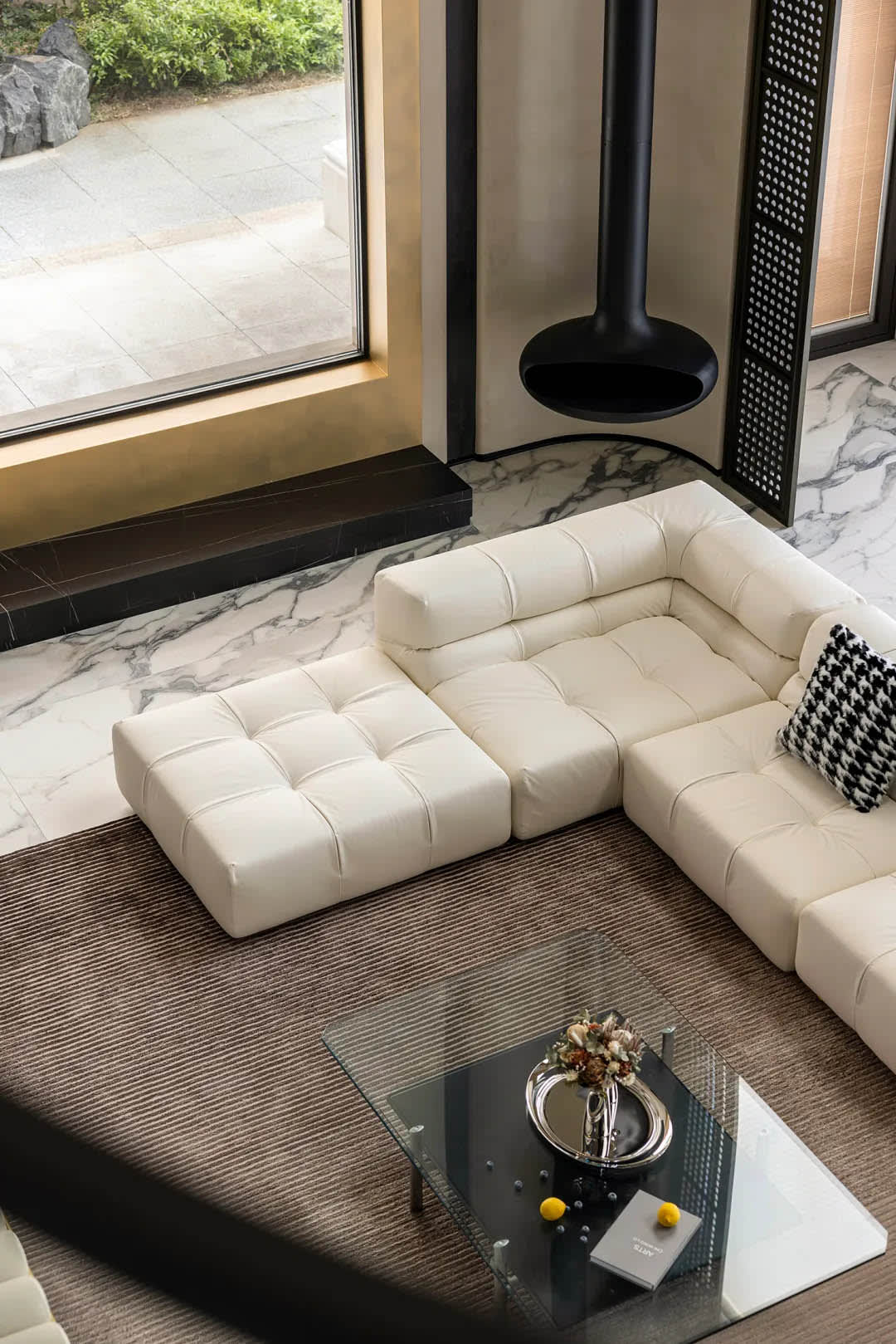 Luxury beige curved sofa designer furniture living room high end elegant