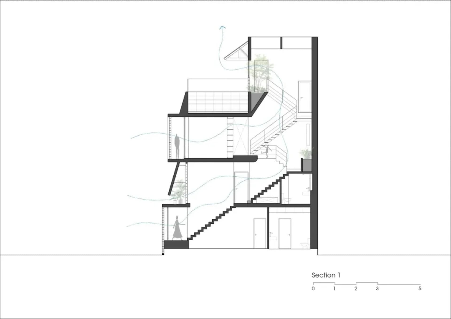 Modern floor plan drawing on paper