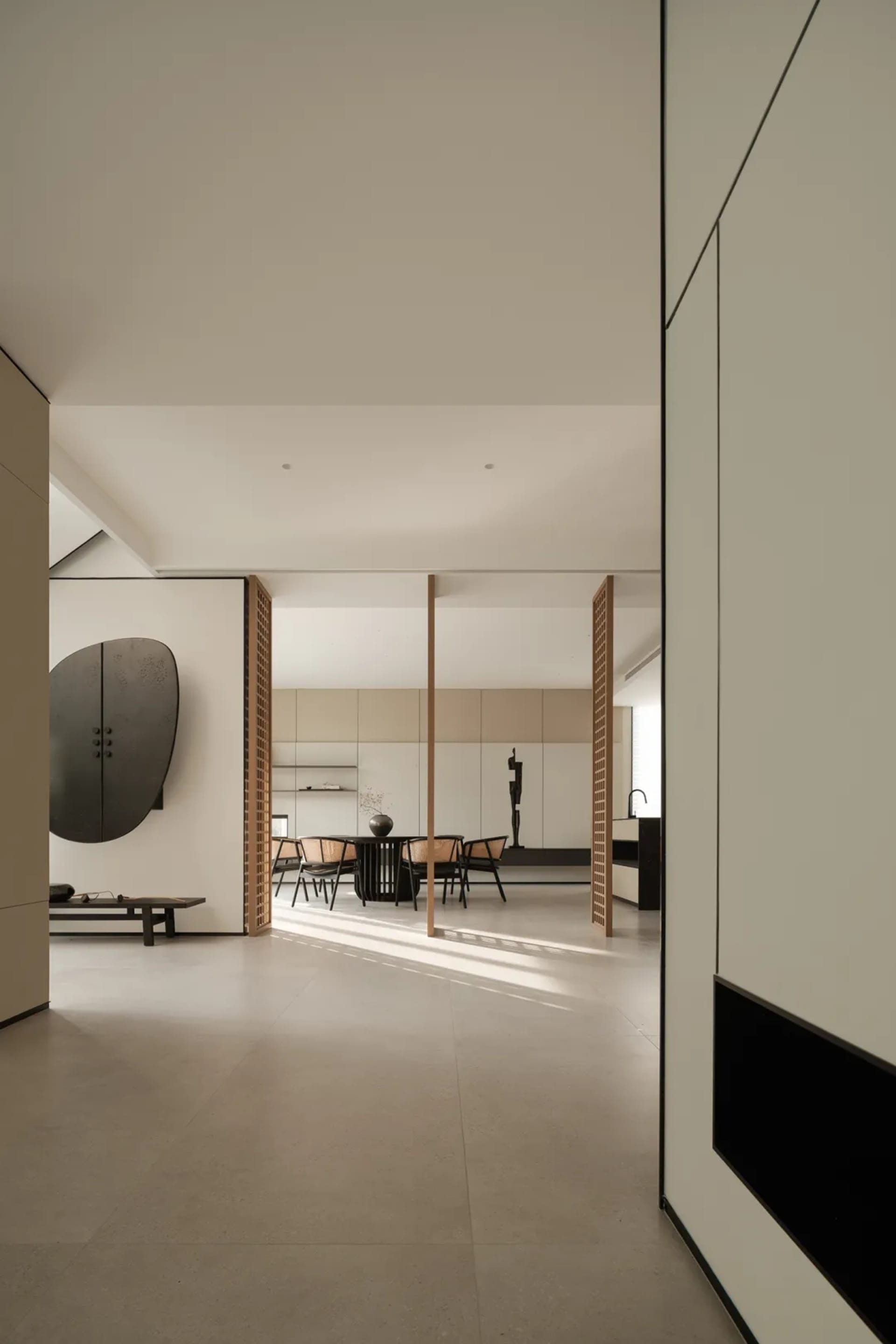 modern house with concrete walls and floor