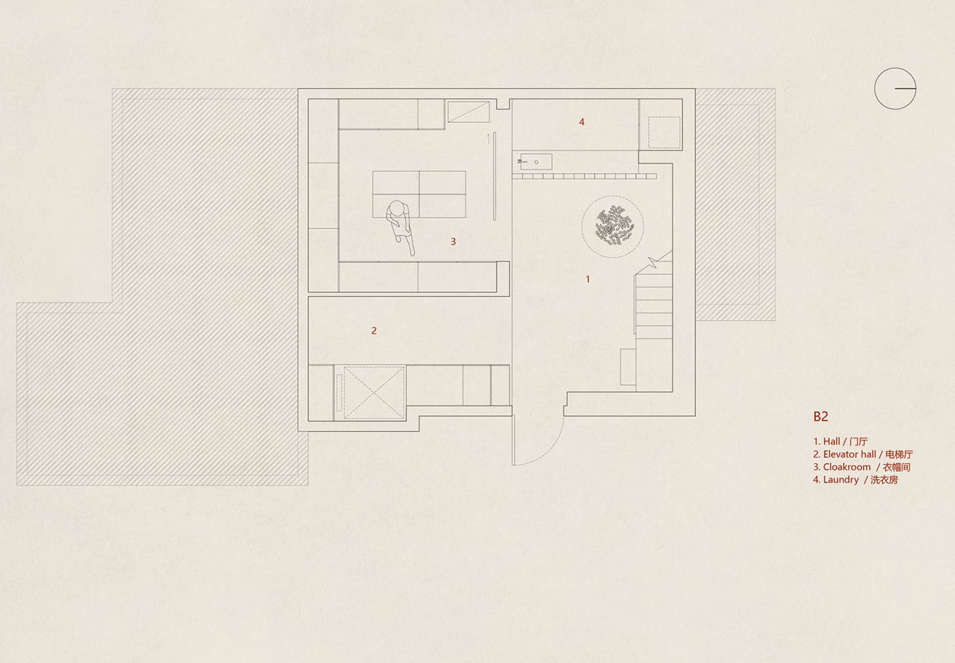 Minimalist architectural floor plan