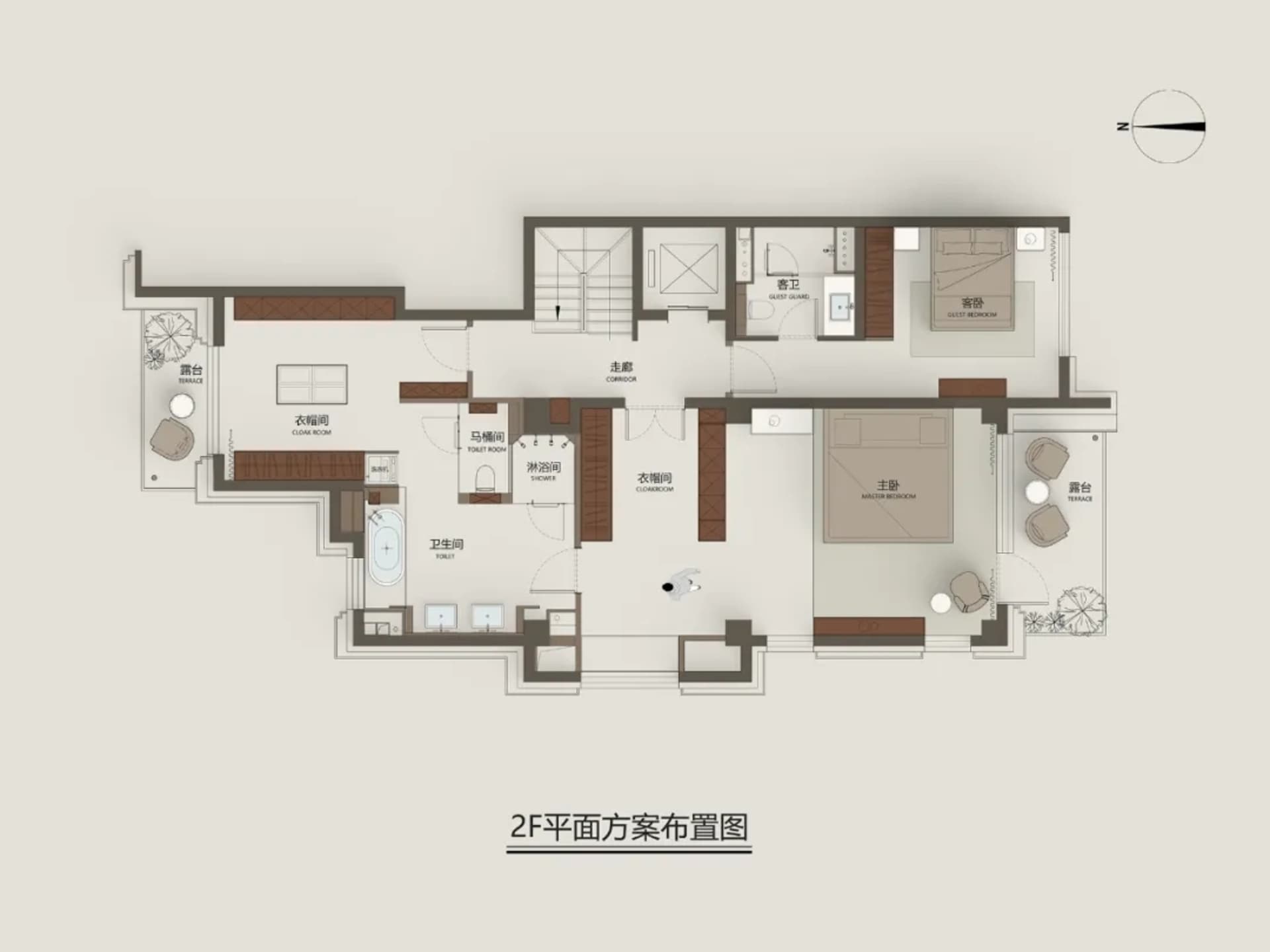 A floor plan illustration of a two-room flat showing a living area, bedroom, bathroom, and kitchen.