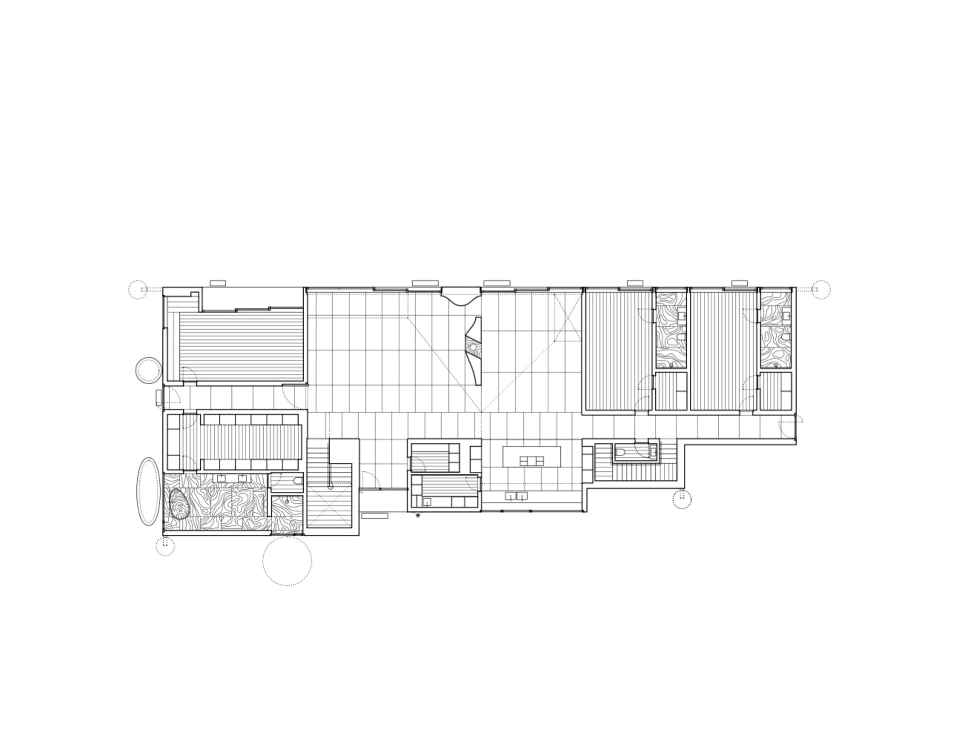 現代住宅的3D渲染平面圖,展現當代設計元素。