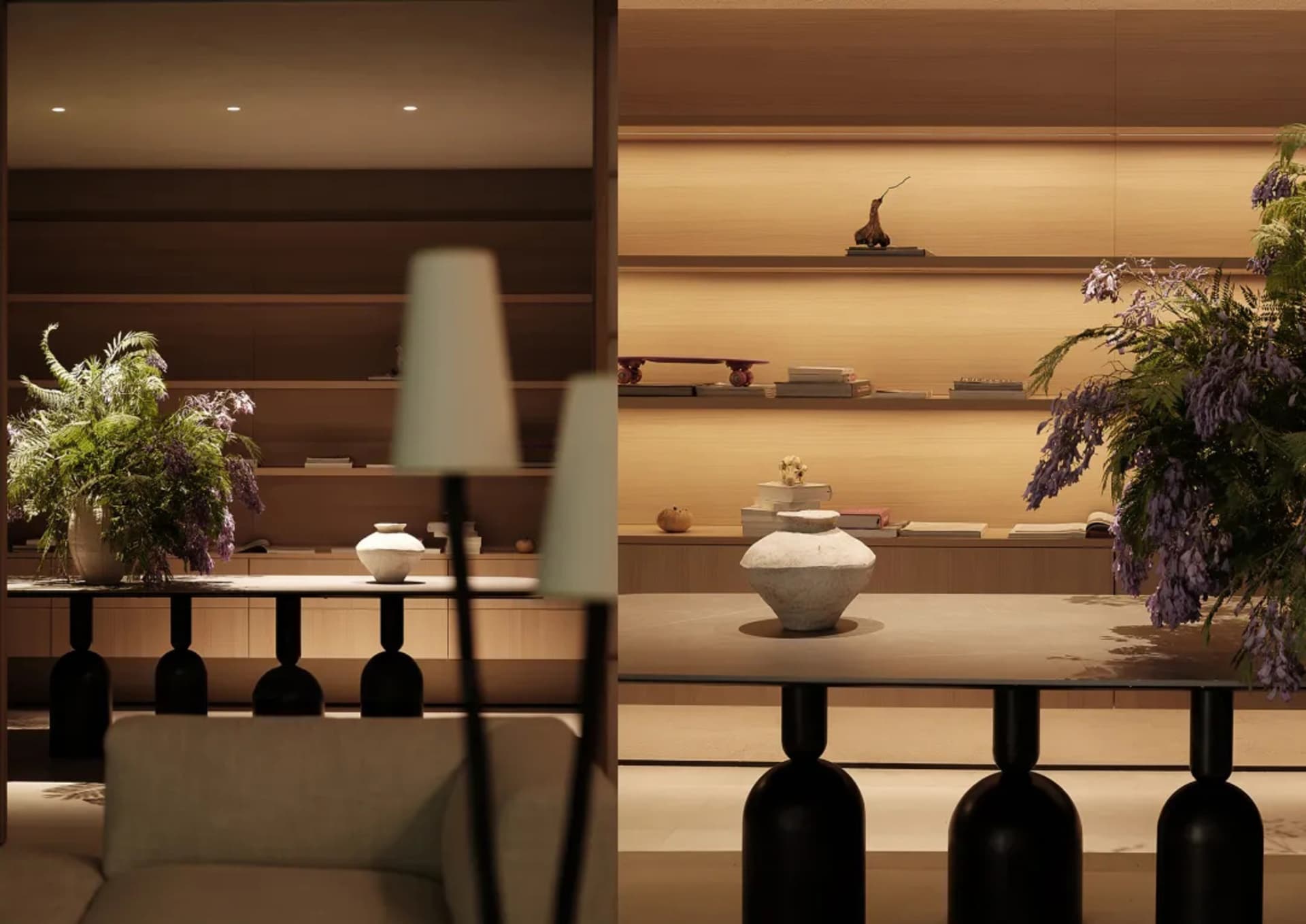 現代餐廳展示當代家具與裝飾