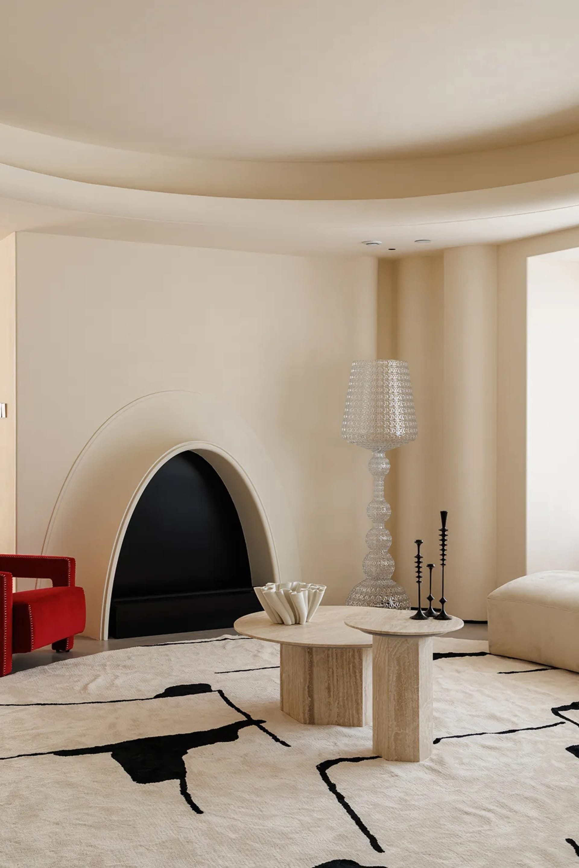 A modern luxury living room features contemporary furniture and a sophisticated color palette.