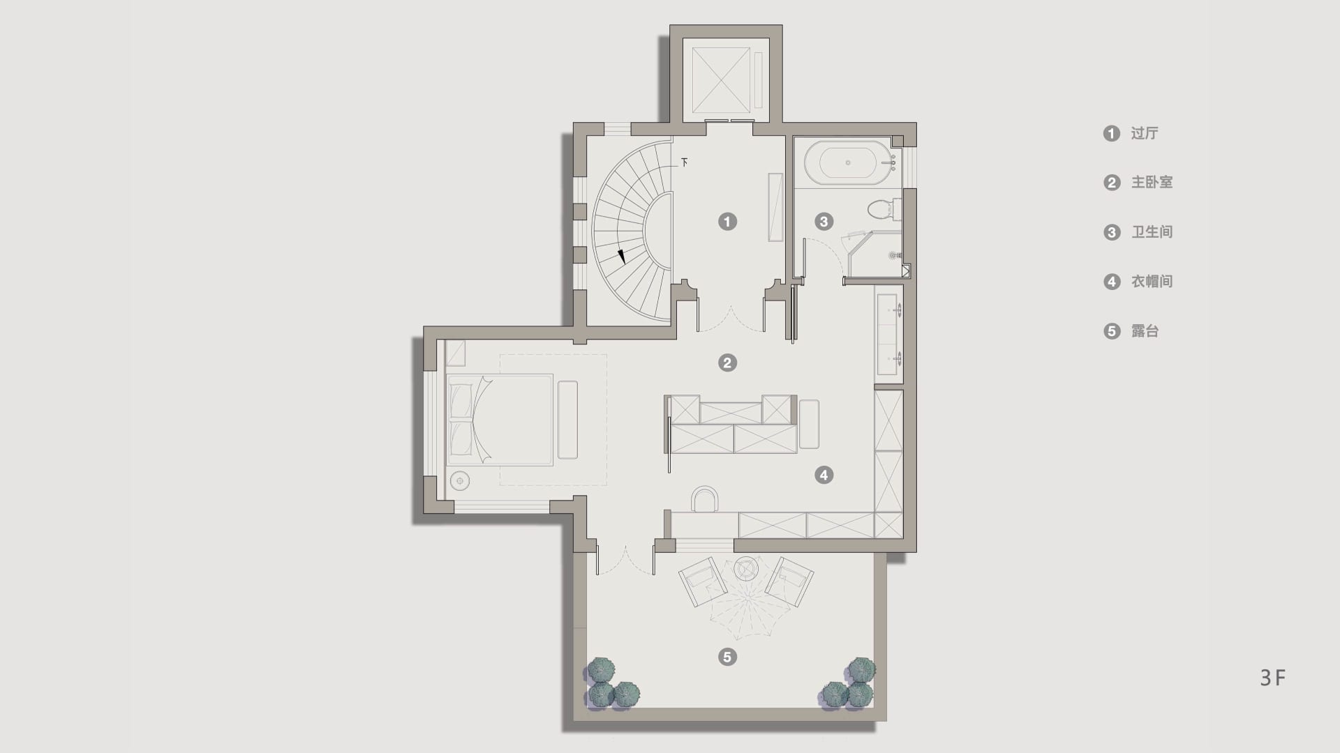 Modern house architecture and interior design plan showcasing floor layout and functional zones.