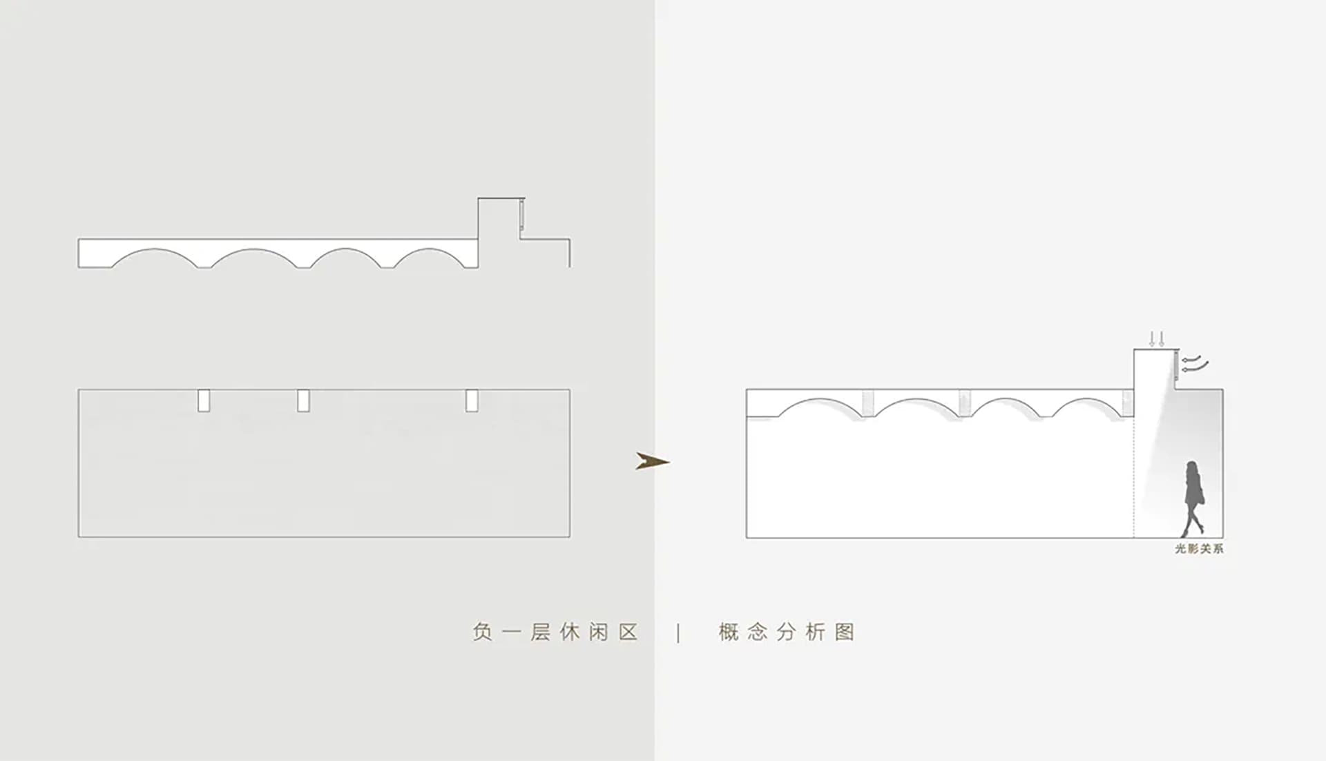A technical drawing of a conceptual floor plan.