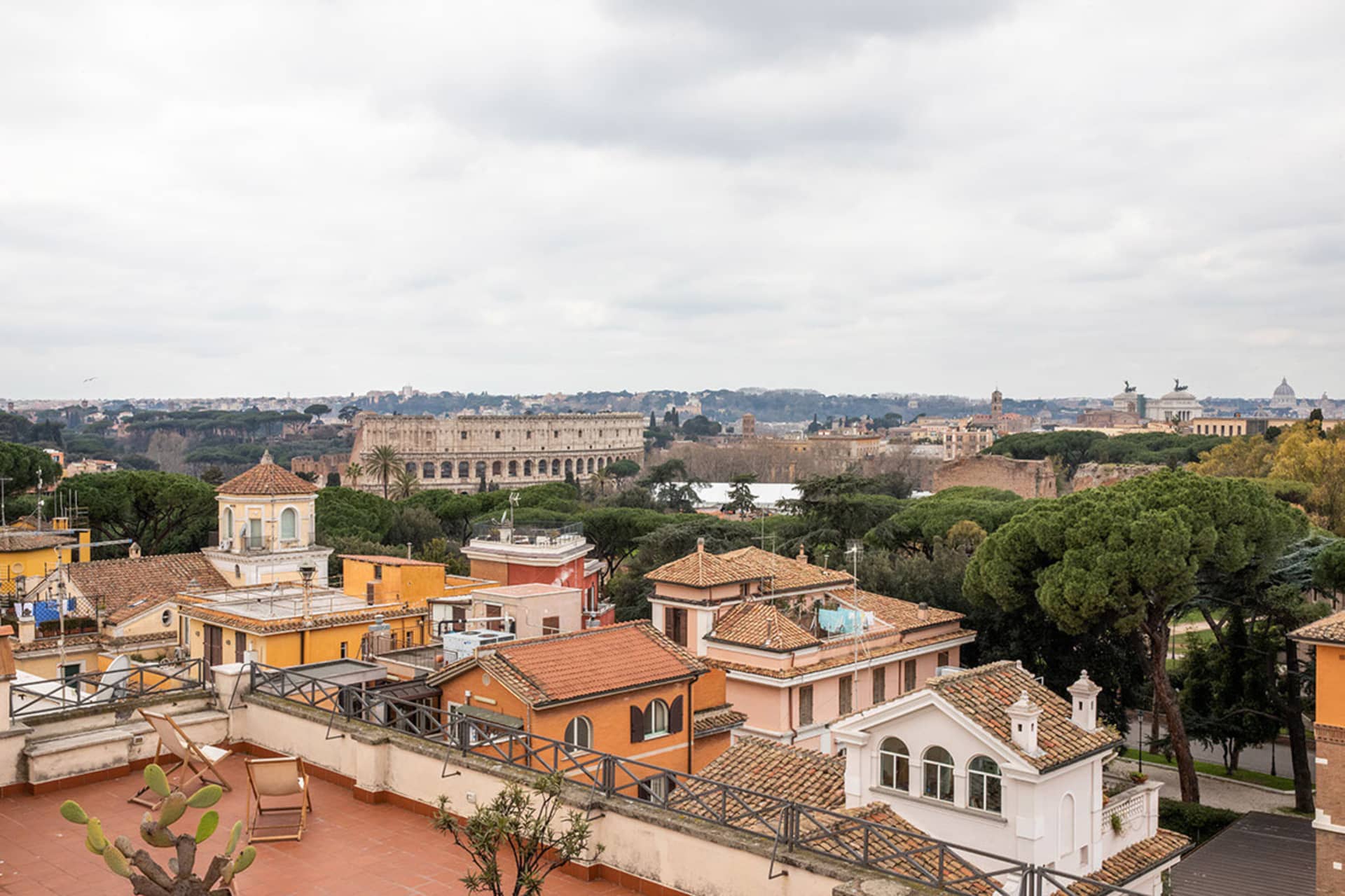 View of a picturesque cityscape featuring rooftops and historical architecture with a romantic atmosphere.