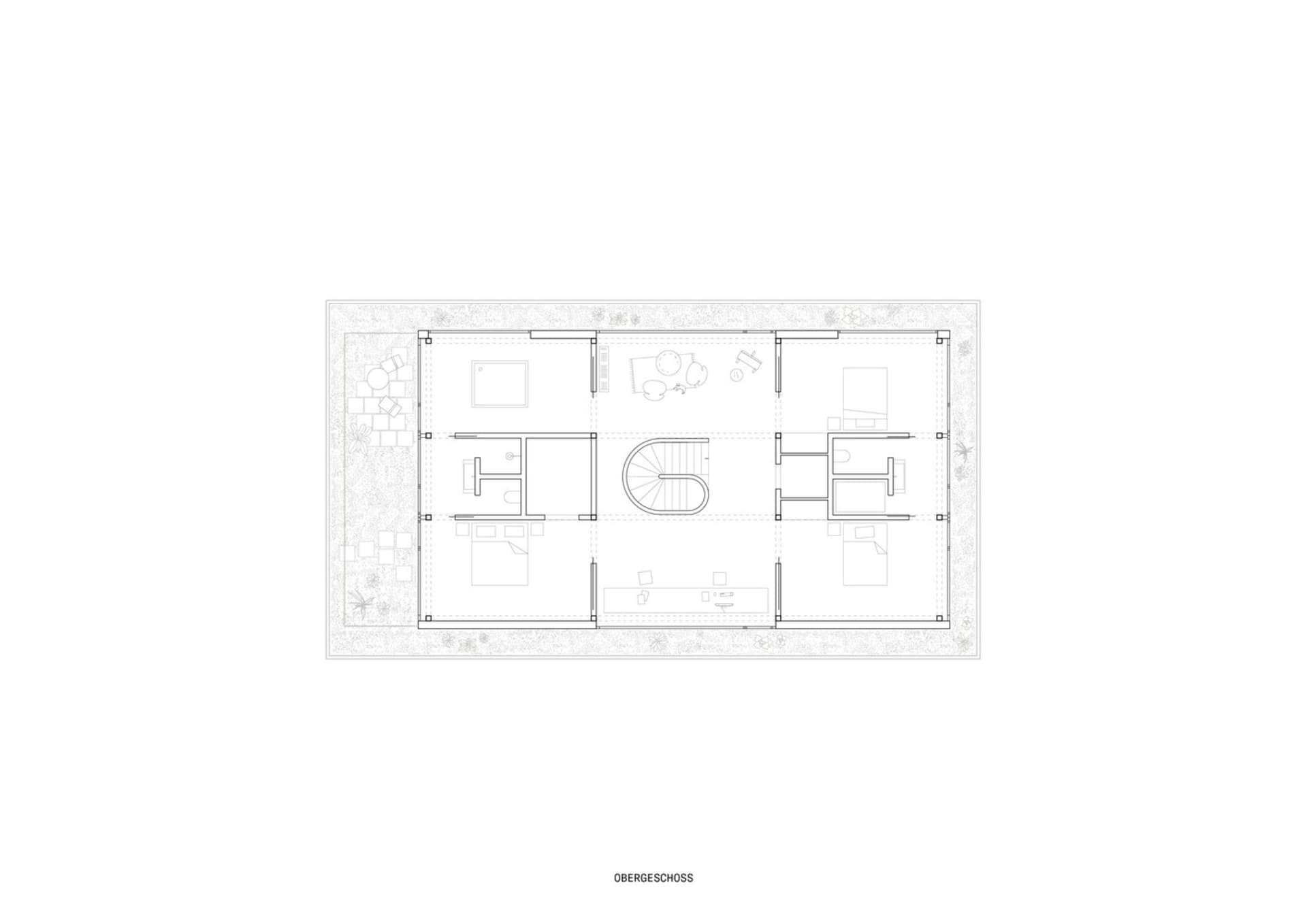 帶有白色邊框的住宅平面圖詳細建築藍圖。