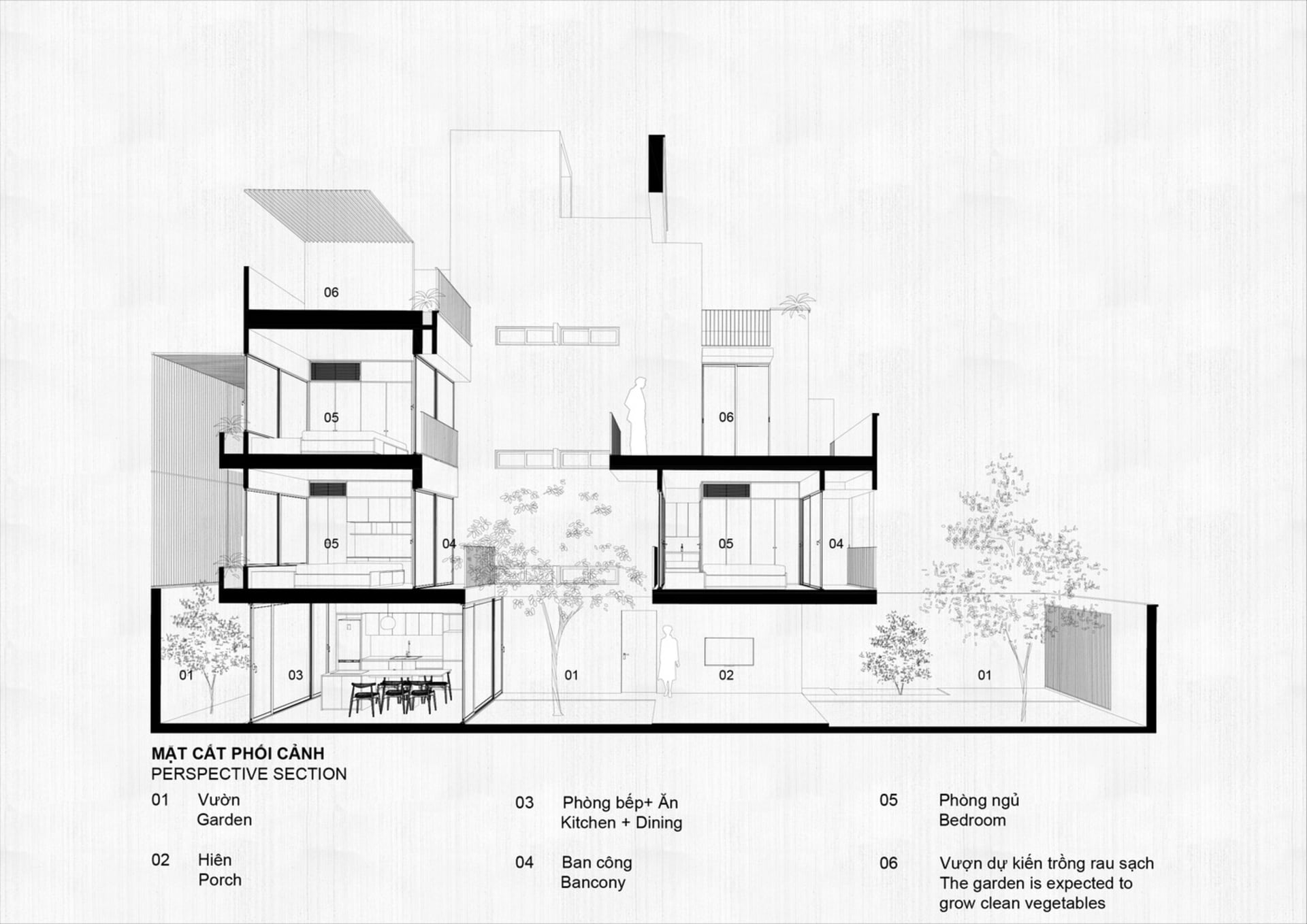 Modern residential floor plan featuring glass walls and balconies.