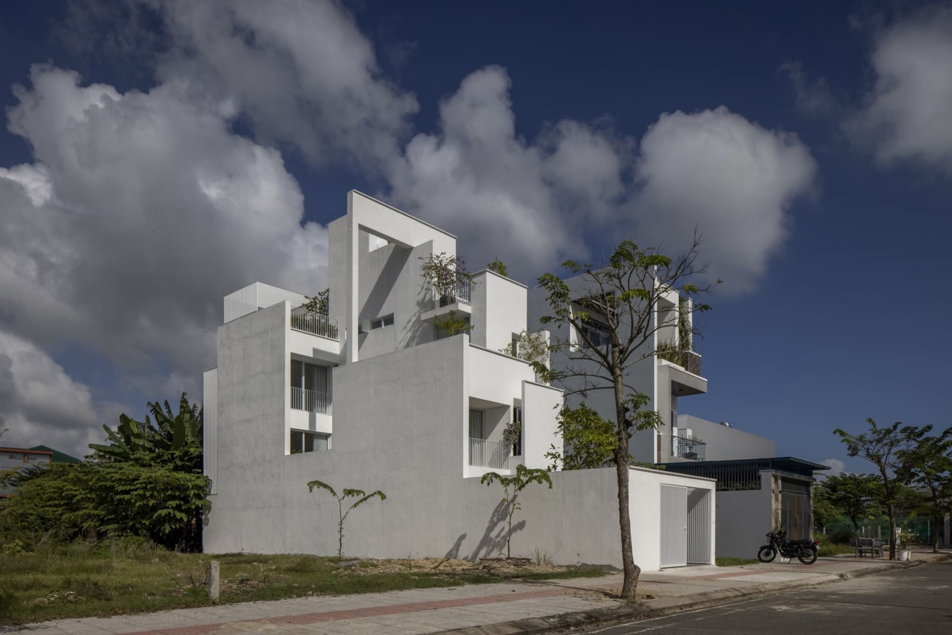 Modern building made of concrete.