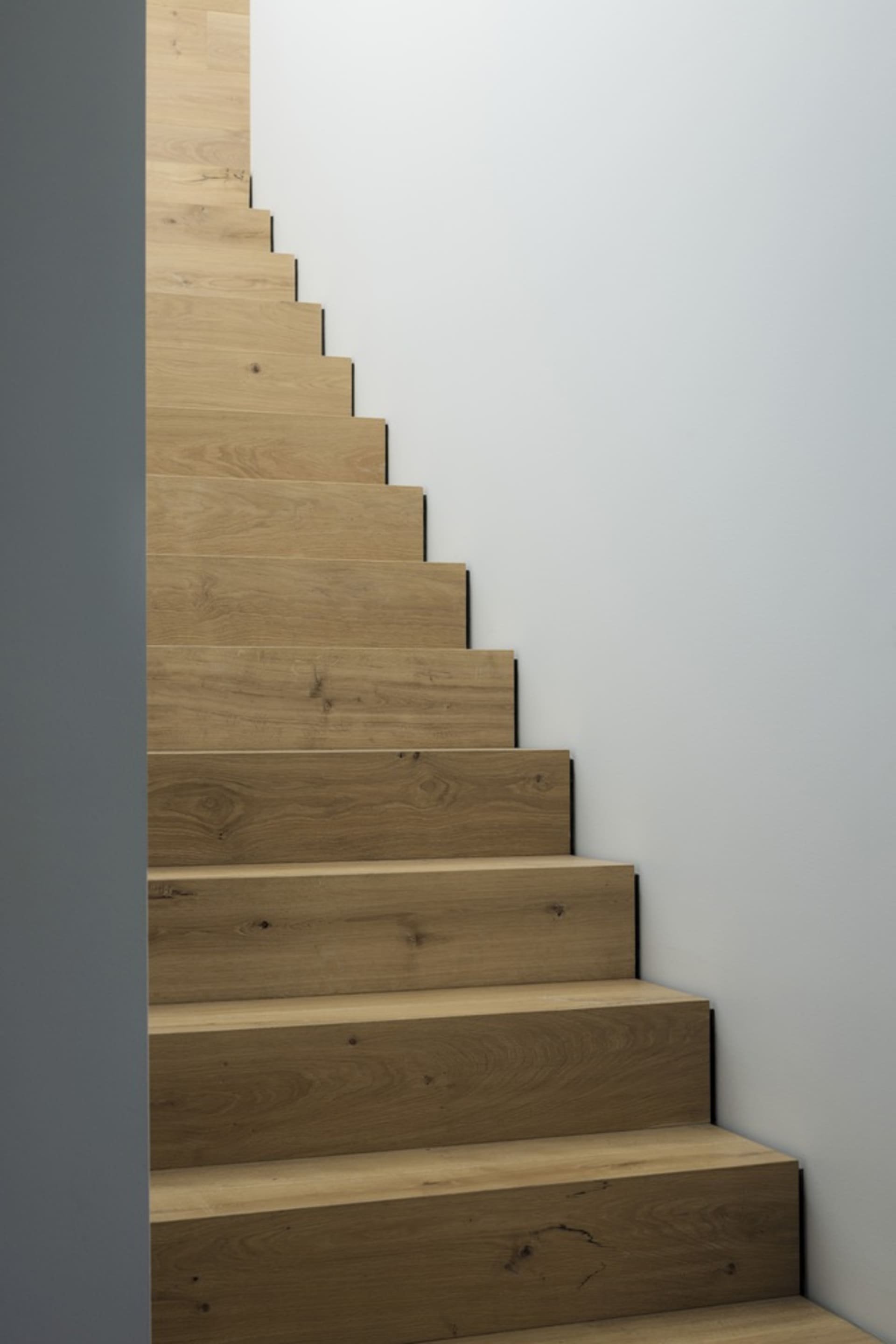 Modern wooden staircase in a contemporary design