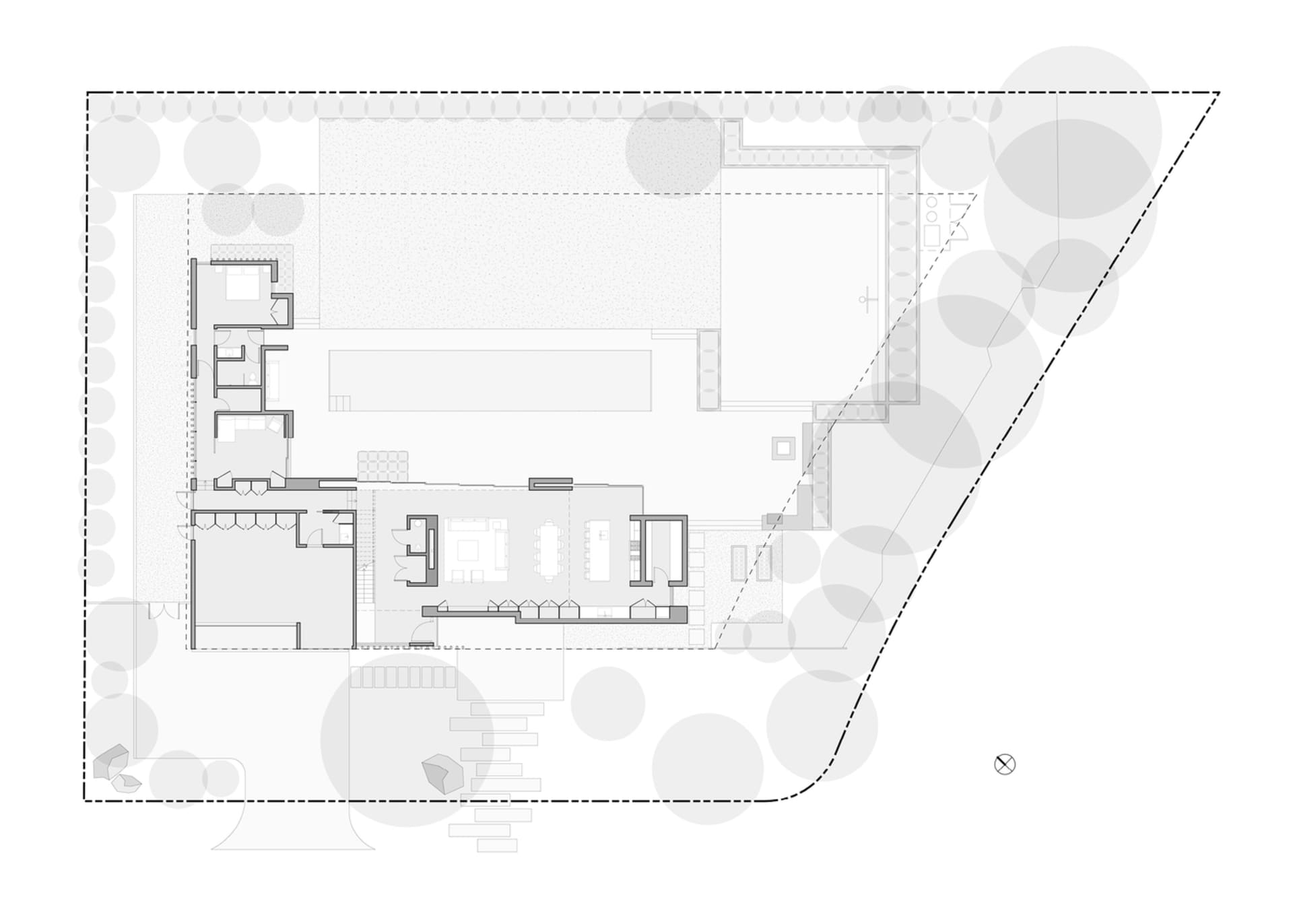 現代住宅格局的2D建築圖