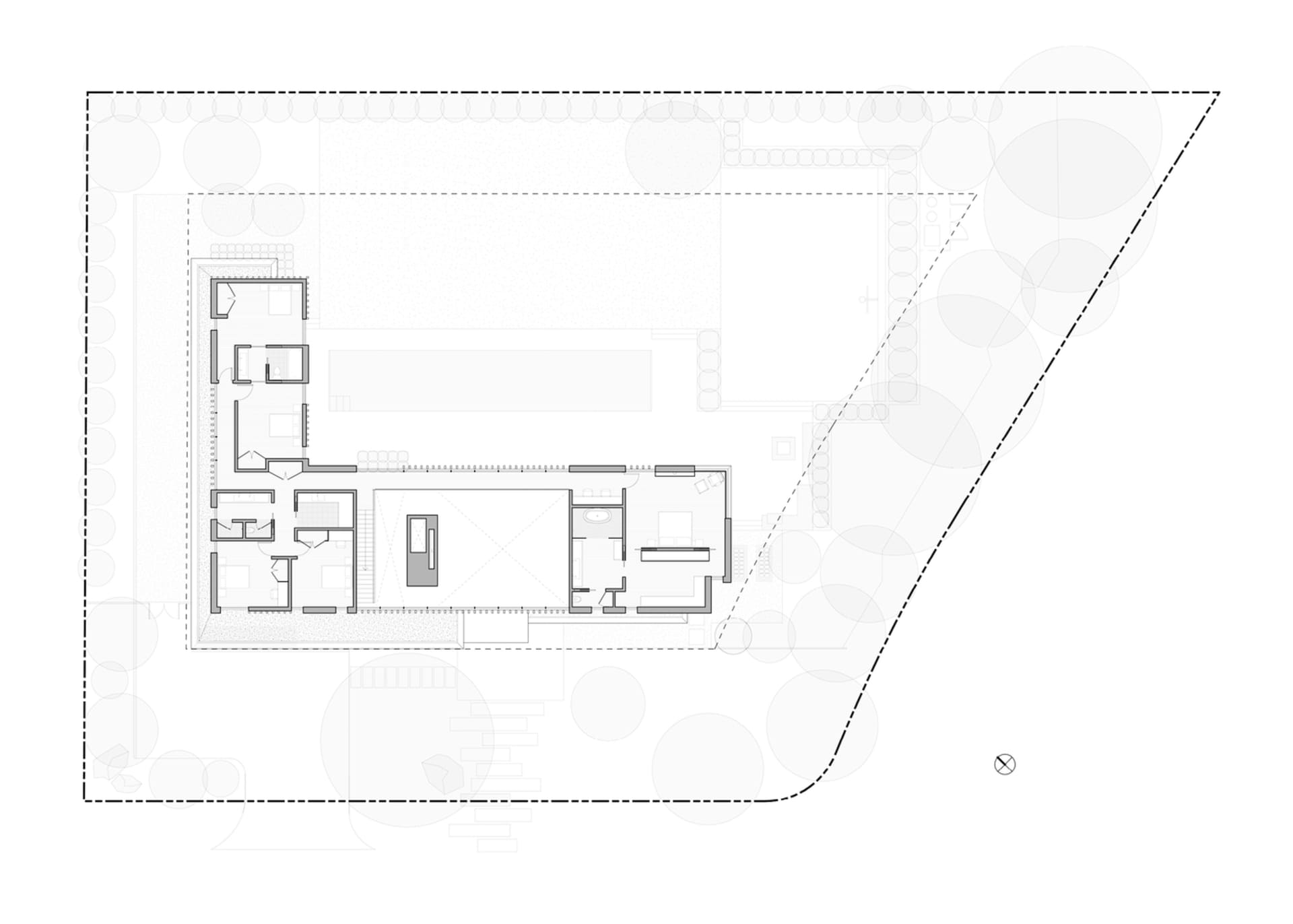 現代住宅的建築平面配置圖