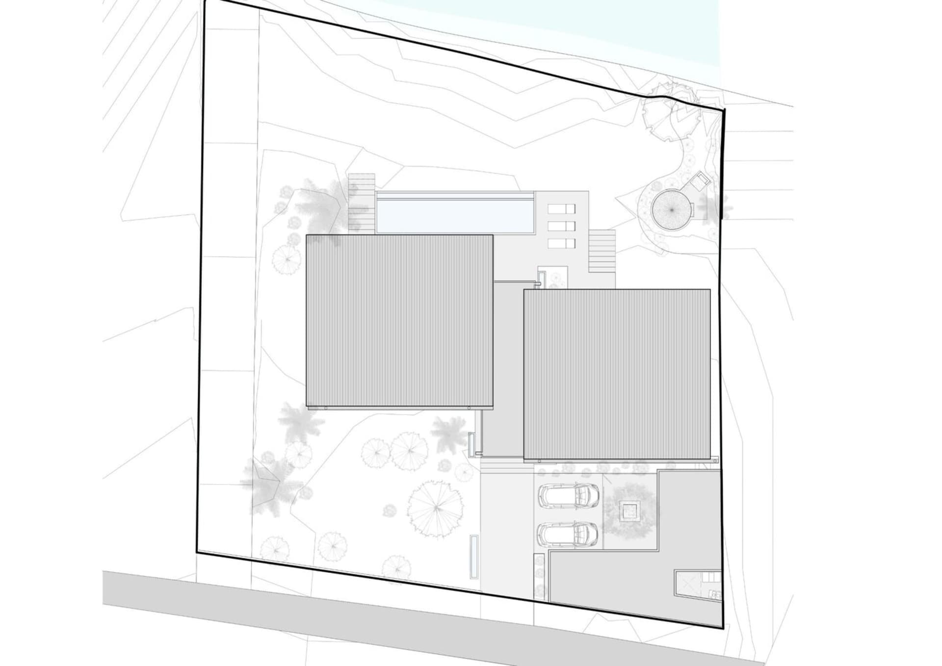 商業大樓的平面配置圖,展示建築設計