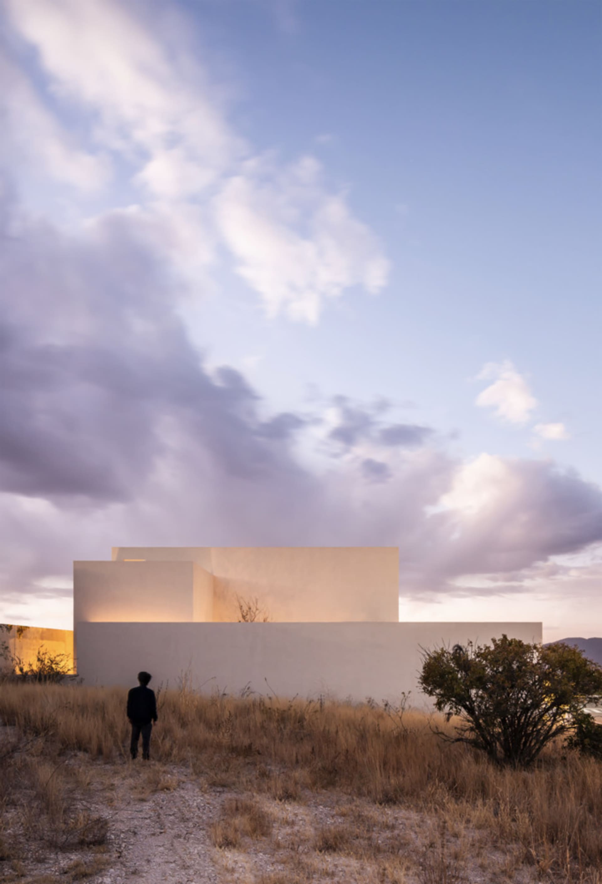 Modern architectural building made of concrete