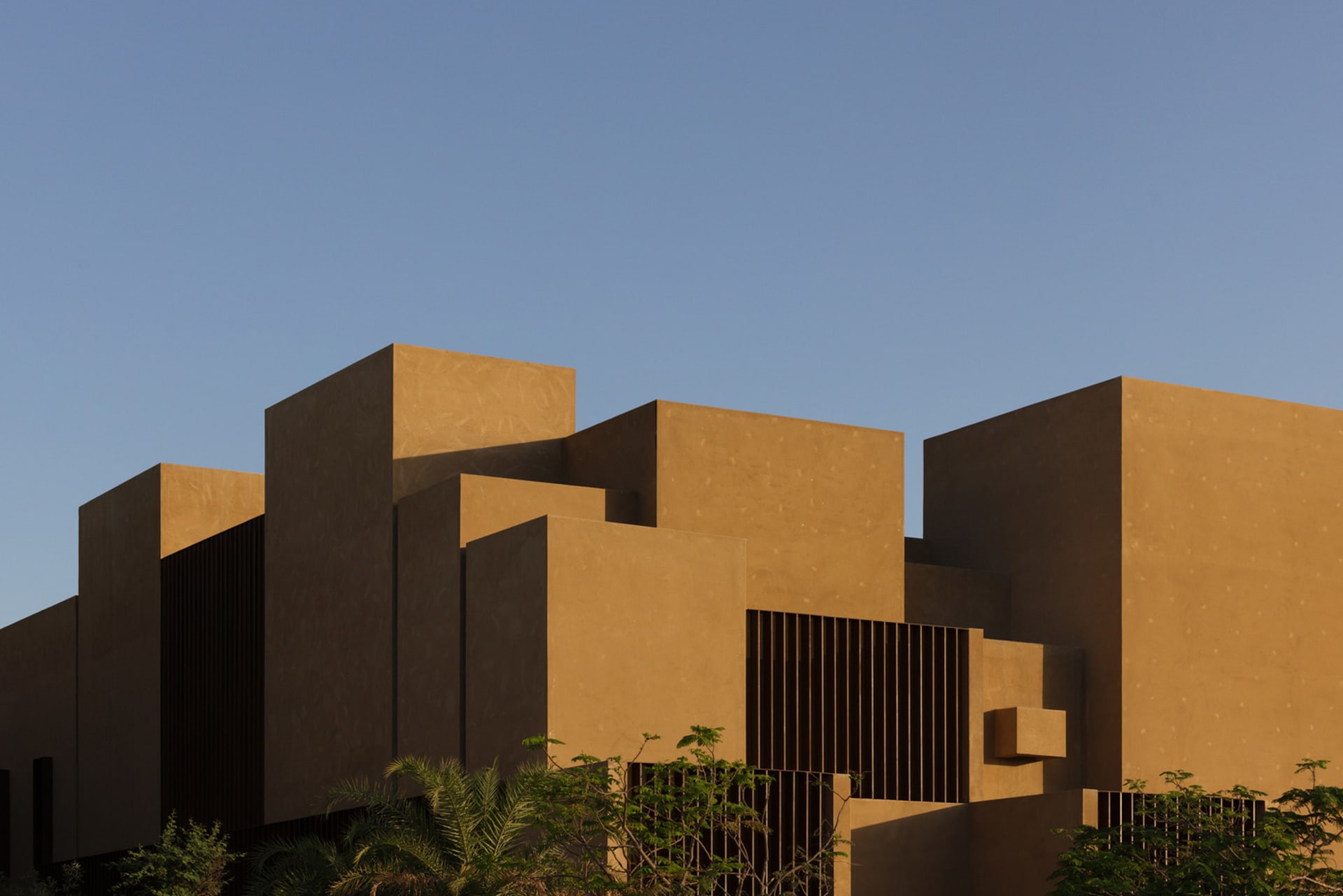 A modern architectural form made of concrete.