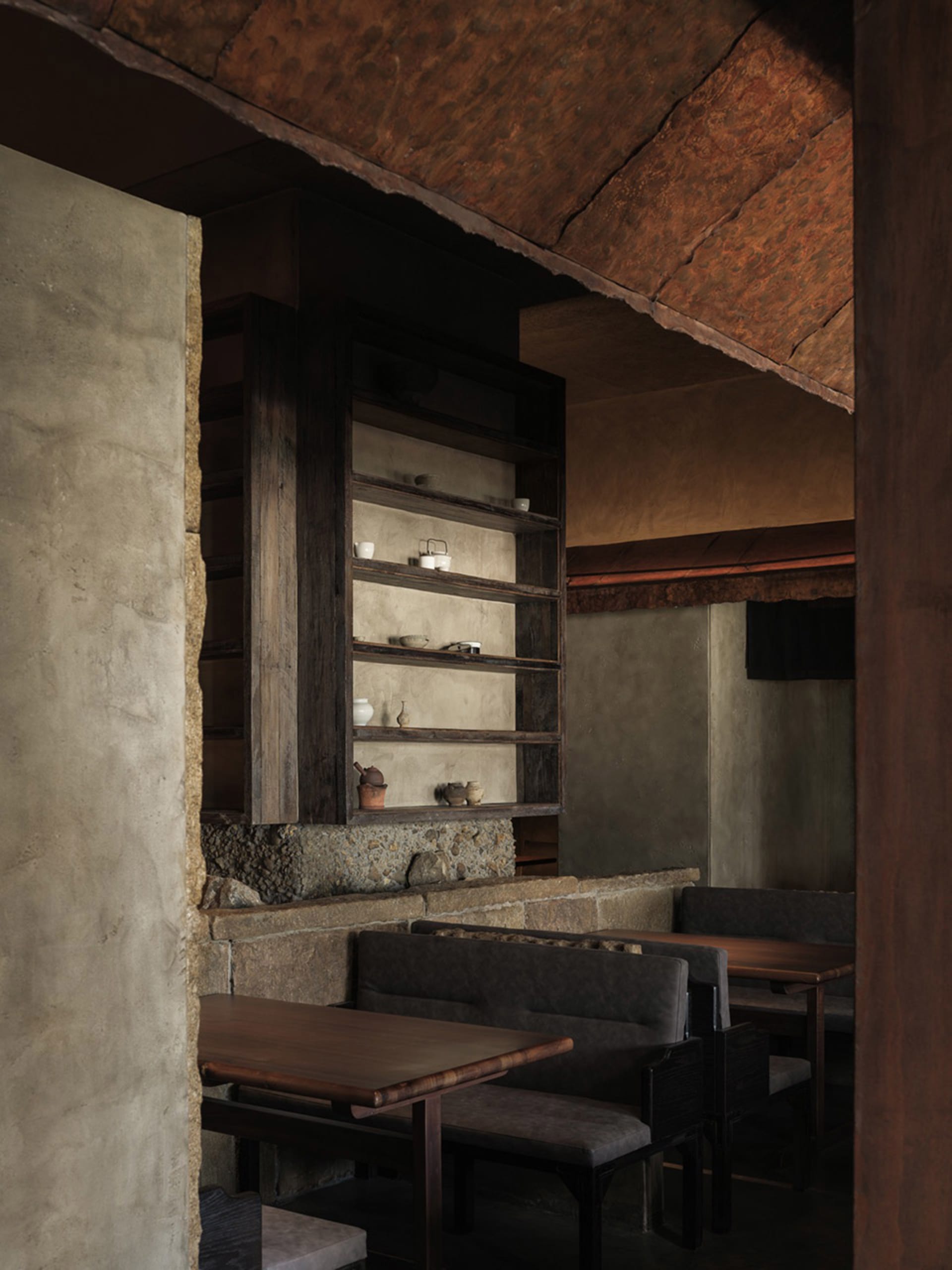 Restaurant Rustic Texture Rustic Restaurant with Wood, Concrete, and Earth T | Feel Design