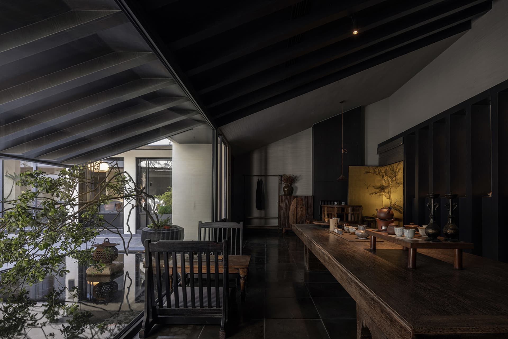 Modern Tea House Interior Wooden Furniture | Feel Design