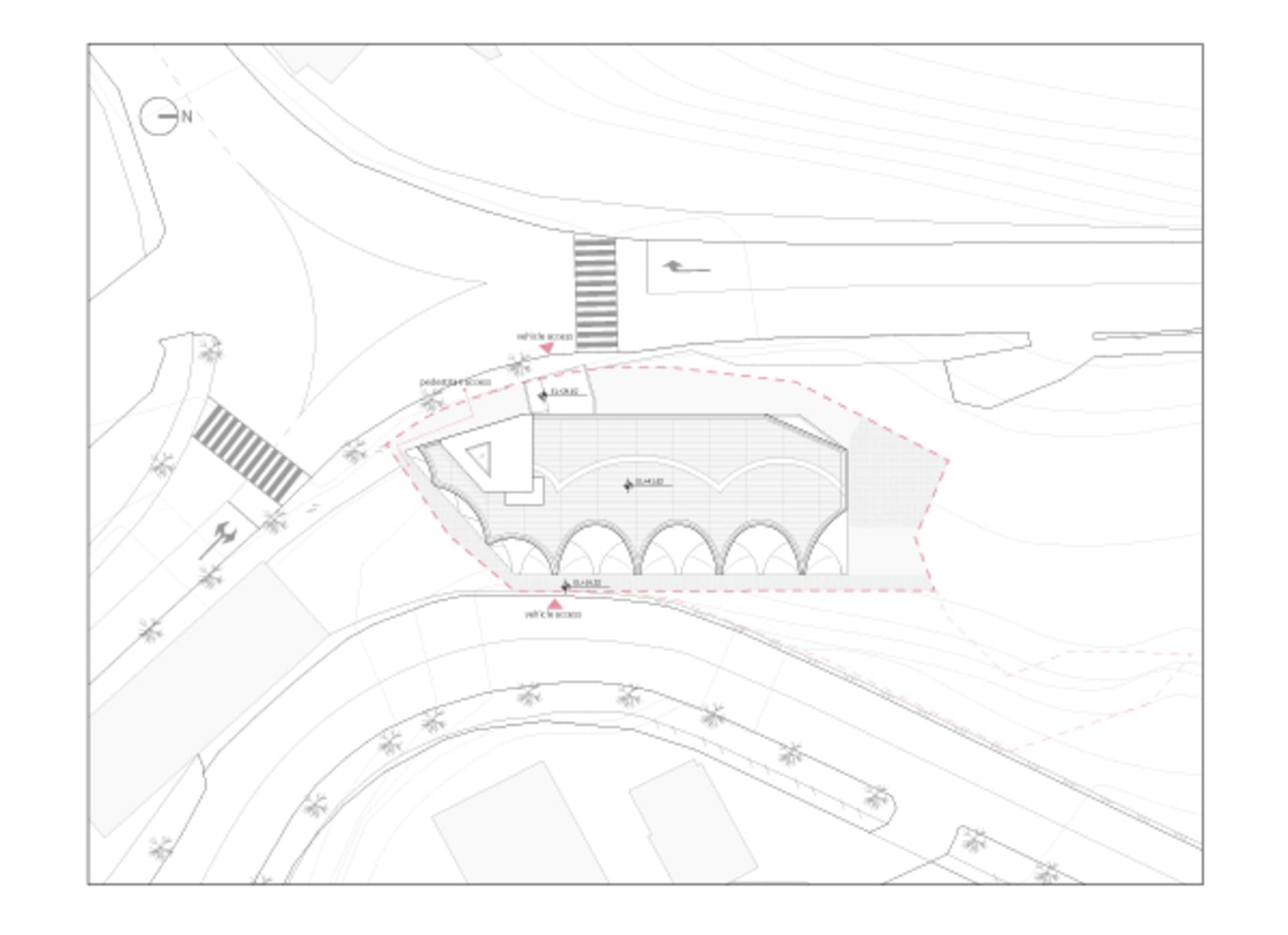 室內空間的建築藍圖,展示結構配置與設計元素。