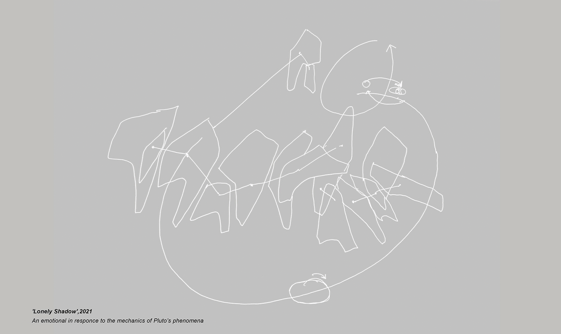 A complex, abstract digital illustration featuring intricate lines and shapes without a clear subject matter.