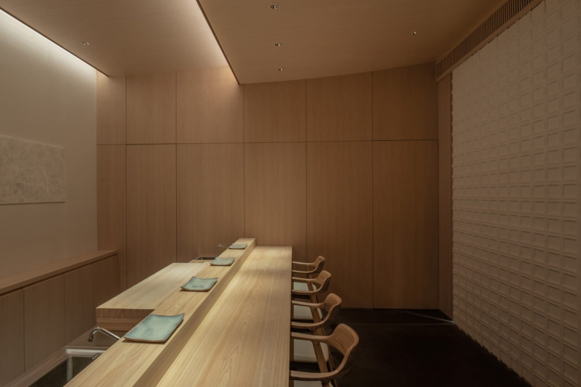 Industrial-style interior design featuring wooden materials