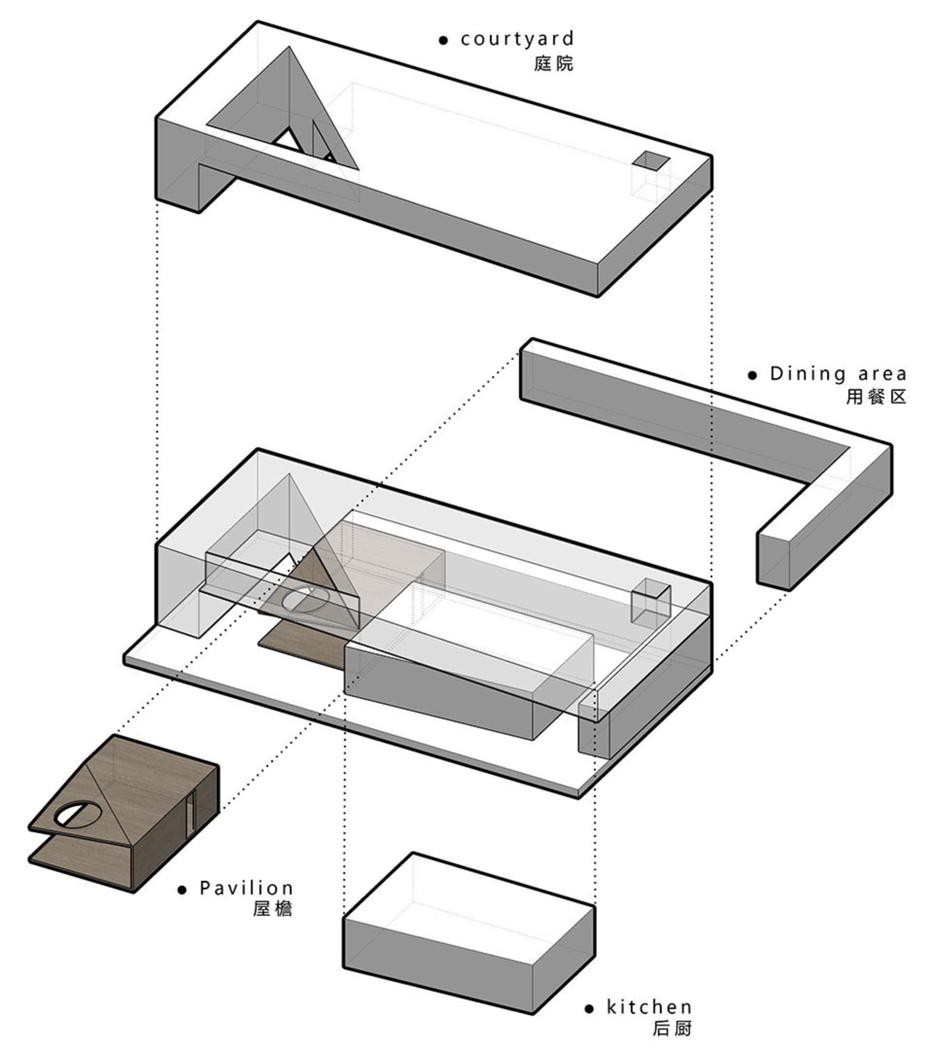 A modern office design featuring glass walls for open-plan workspaces.
