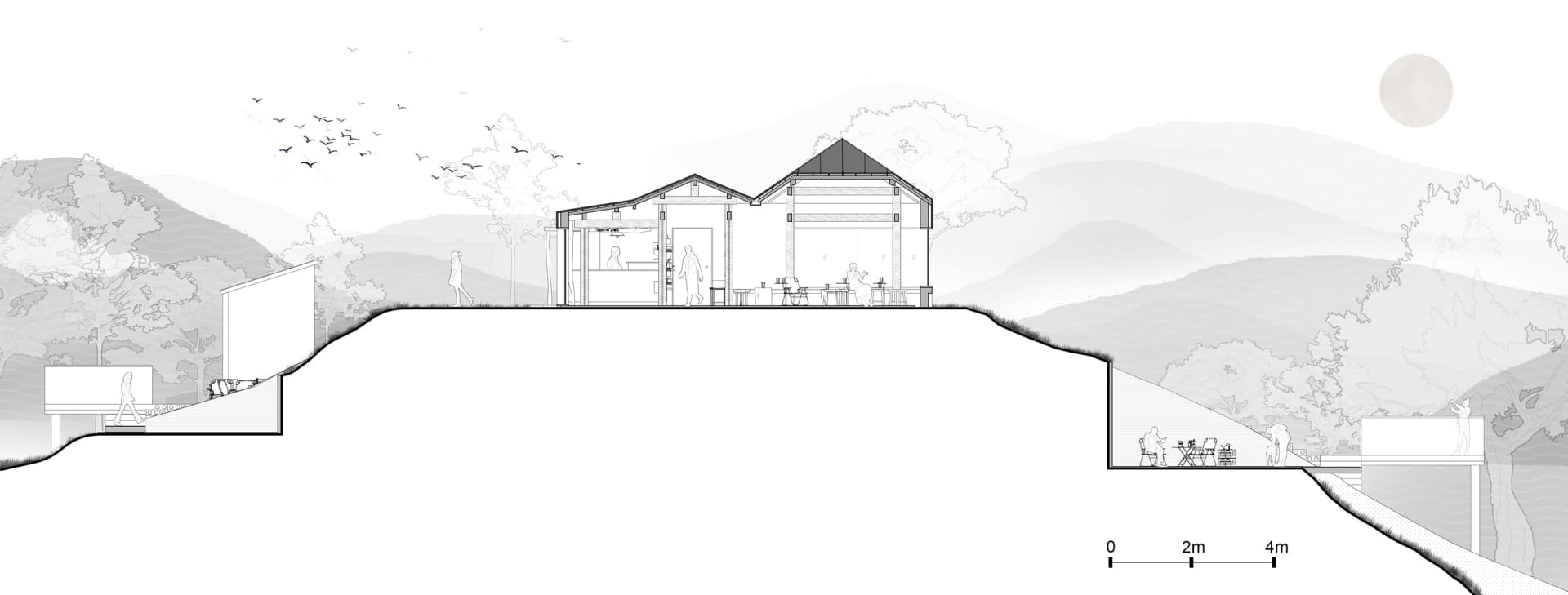 現代建築設計圖展示建築外觀