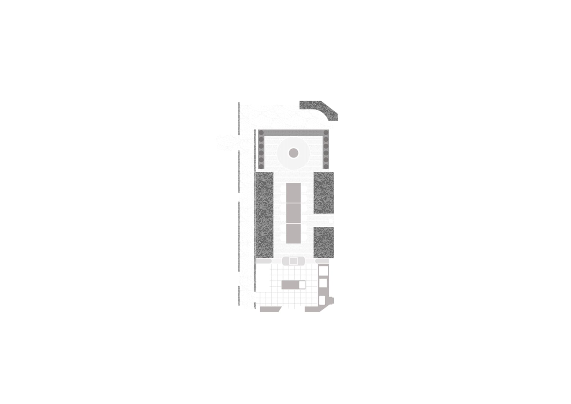 Floor plan of a modern architecture design for an outer space concept.