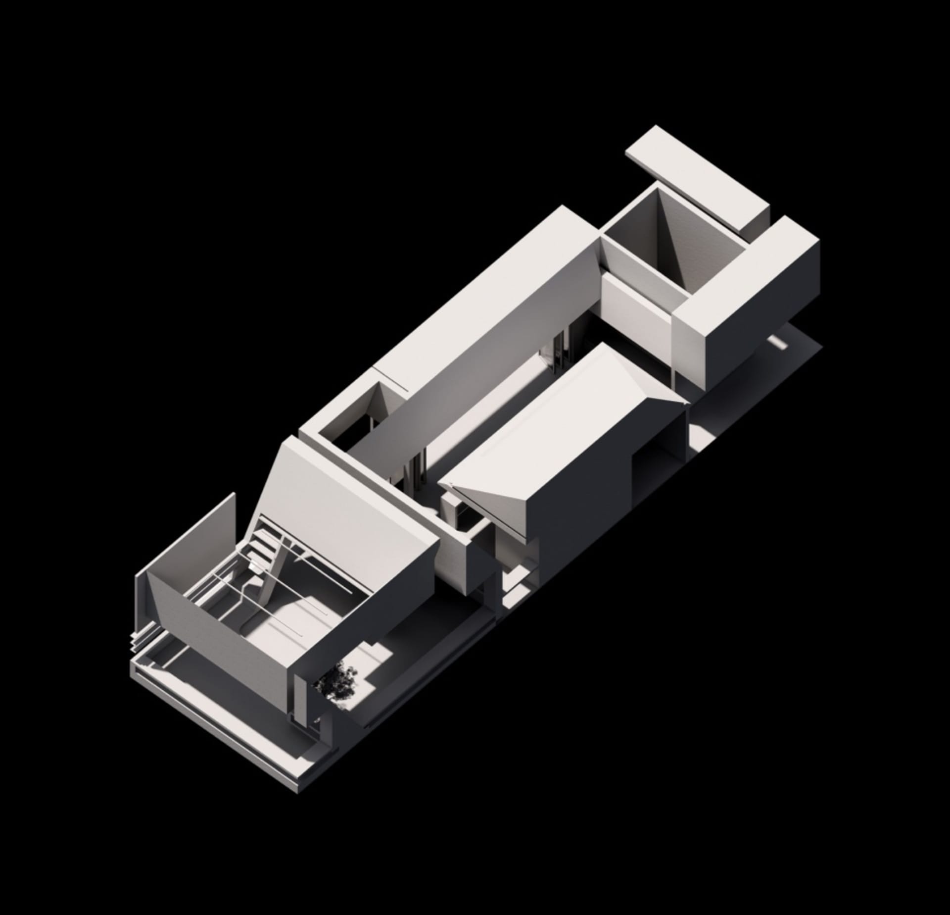Concrete floor plan of a modern interior design