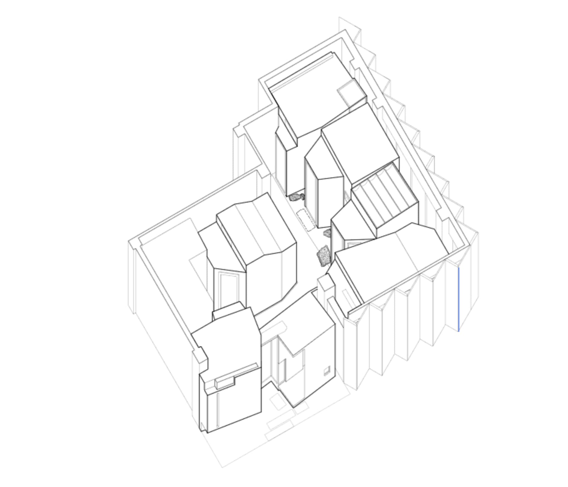 A detailed 2D architectural drawing of a modern residential floor plan.