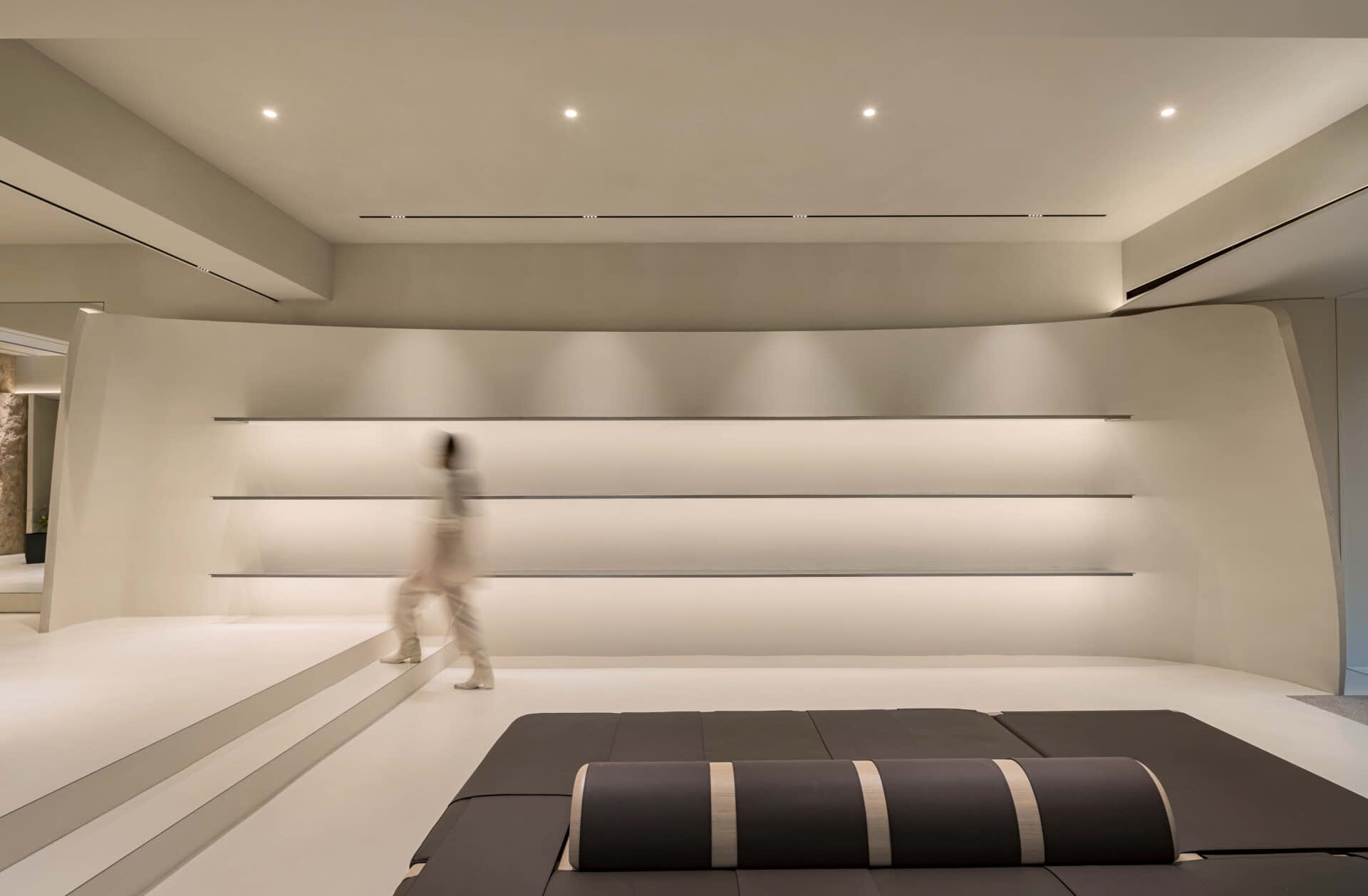 Modern retail storefront with aluminum elements.