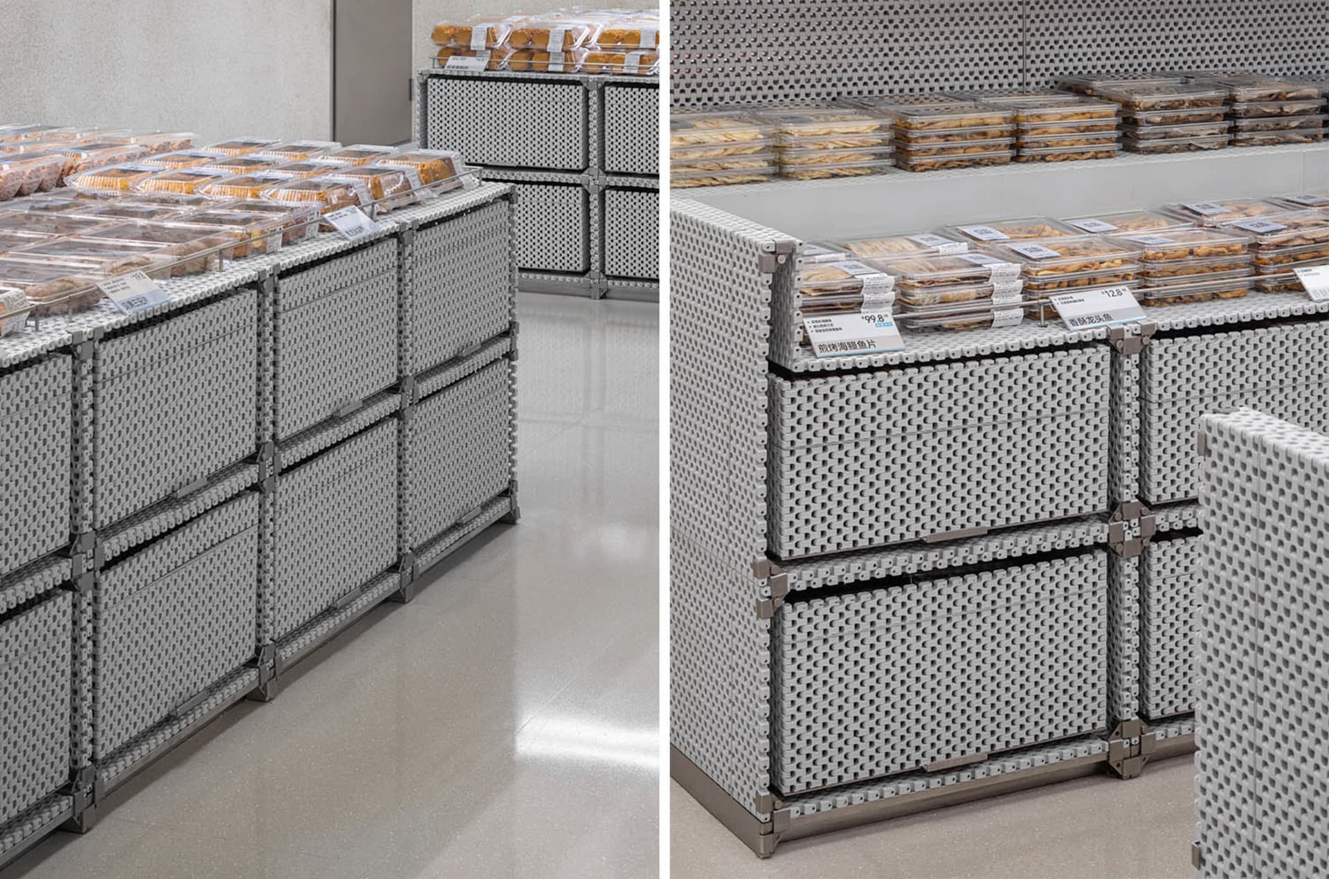 Structured panels used for retail display in a store