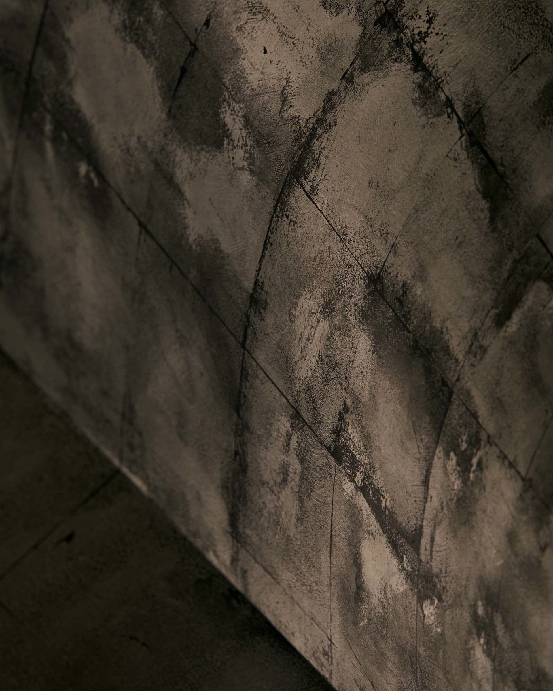 Concrete wall with textured pattern