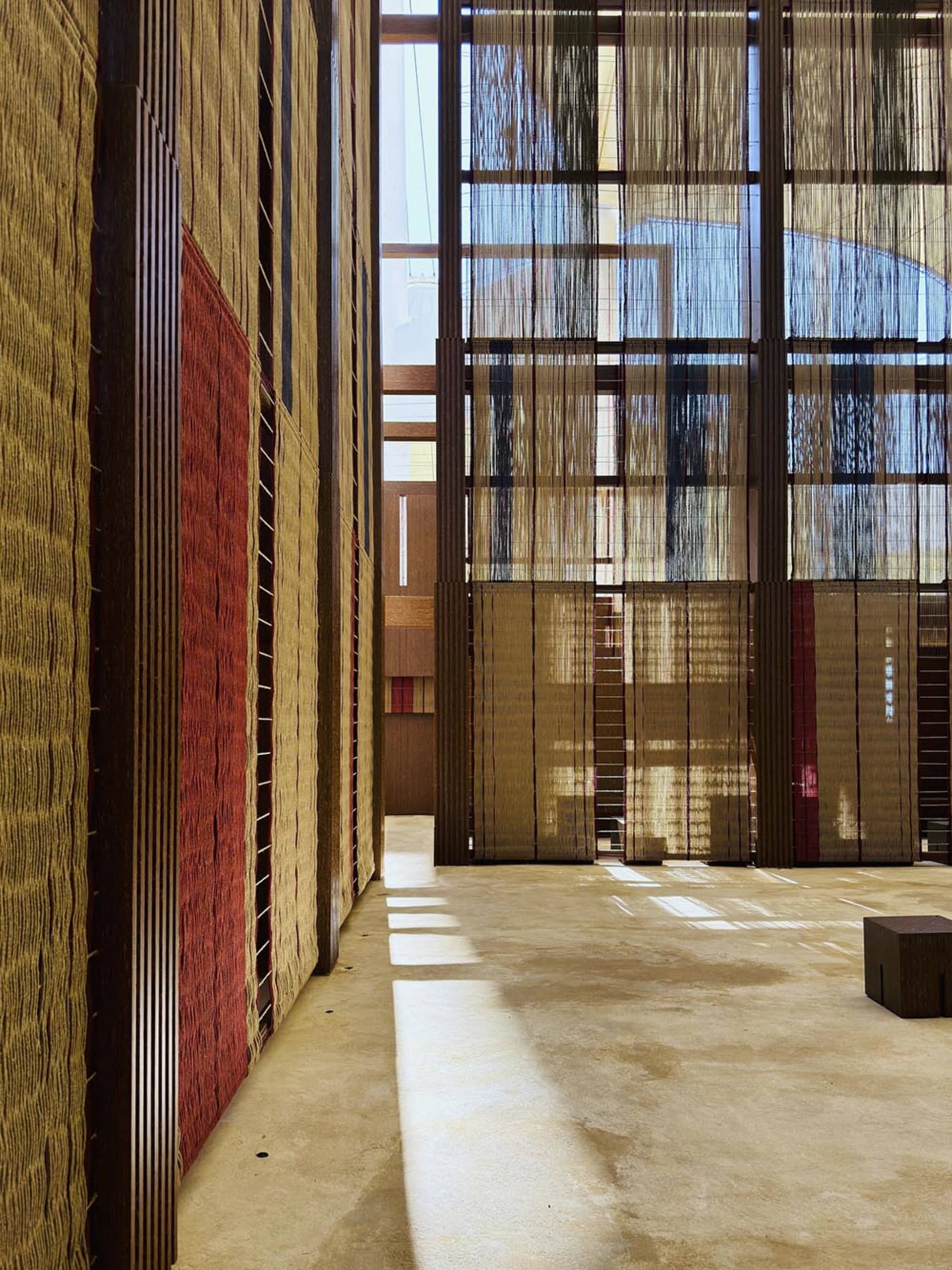 Modern interior design featuring textiles and lighting