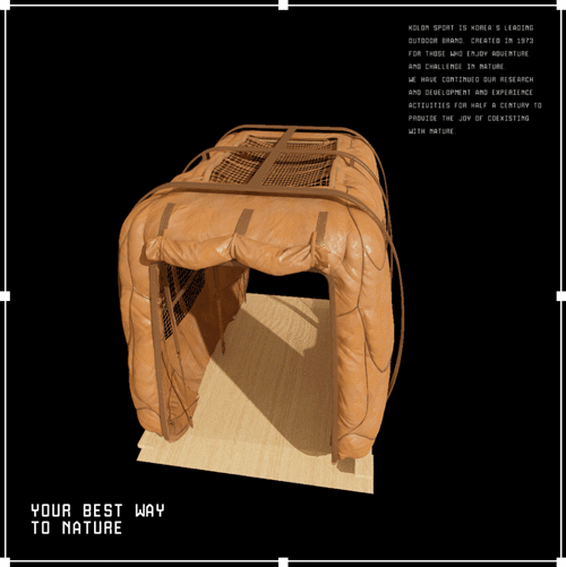 3D rendering of a modern outdoor shelter