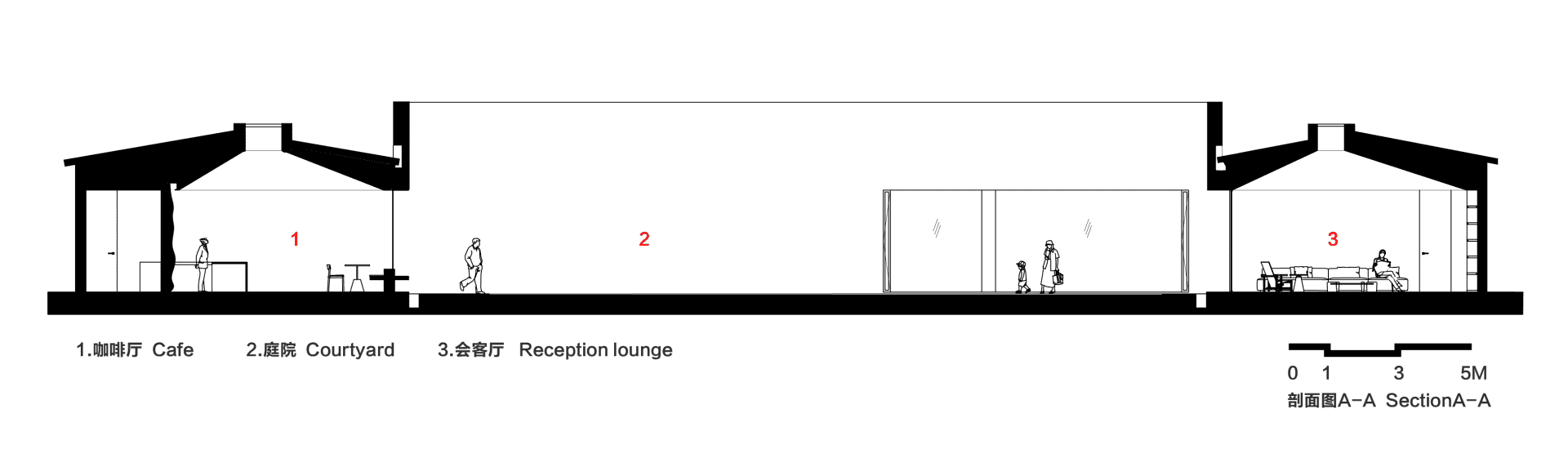 Modern interior design featuring glass walls, steel beams, and concrete flooring.