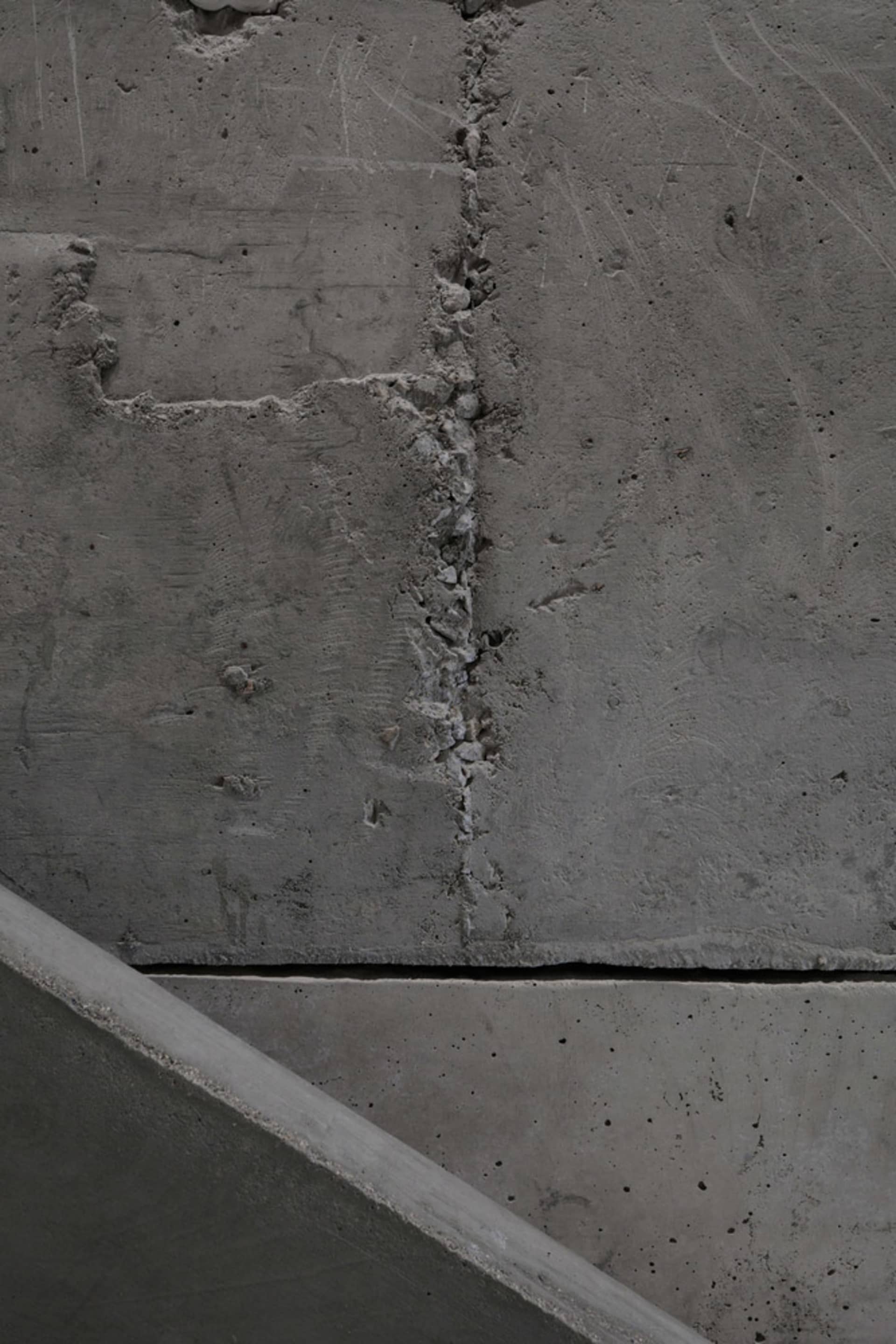 Concrete texture details in an industrial interior setting