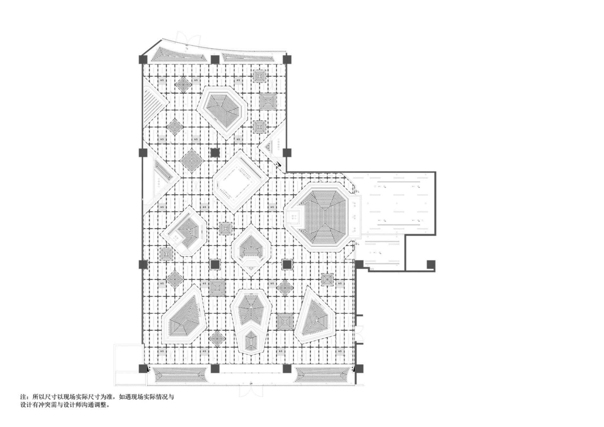 一張詳細的建築室內二維平面圖