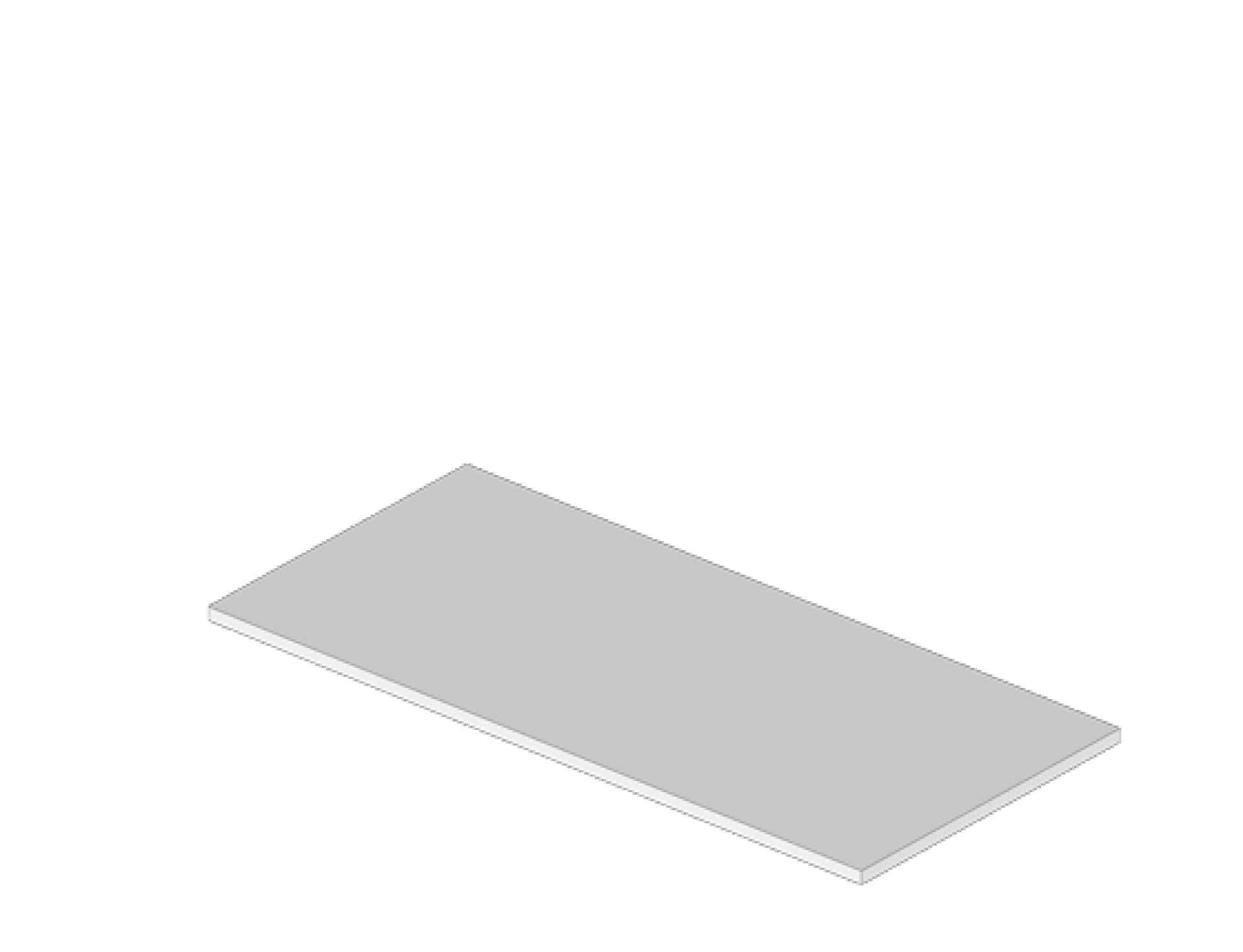 Modern minimalist glass shelf in white.