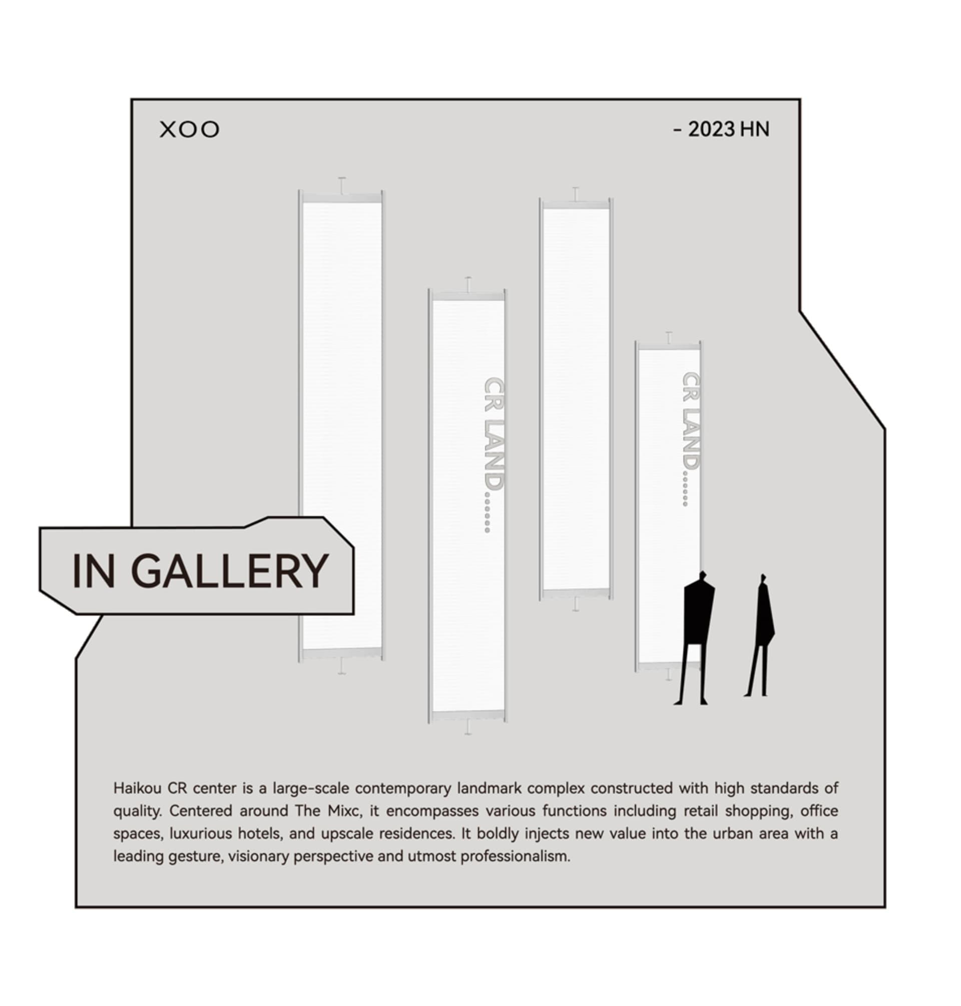 A conceptual architectural plan for the Haikou CR Center urban development project.
