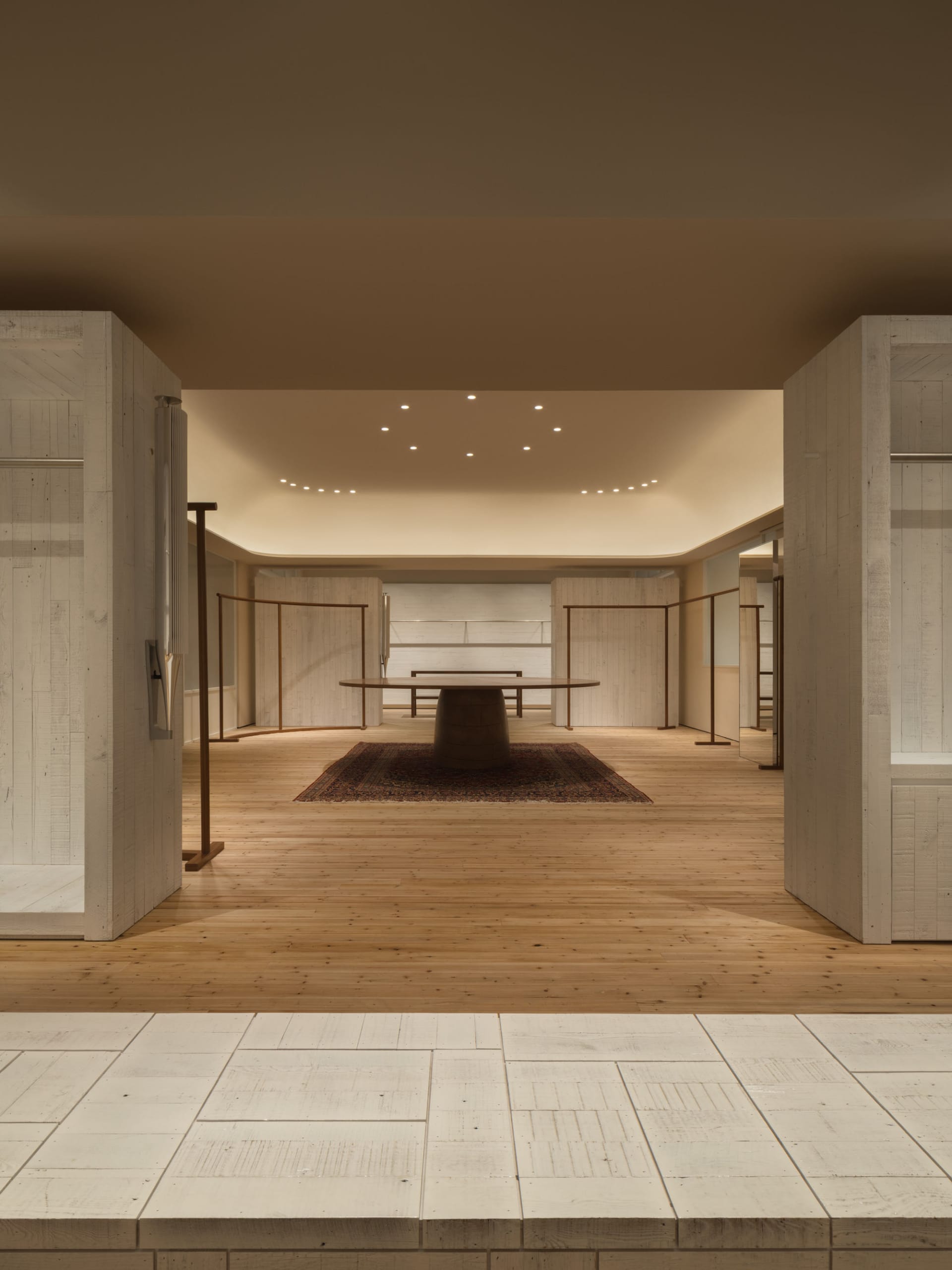 Light wood and carpet interior design