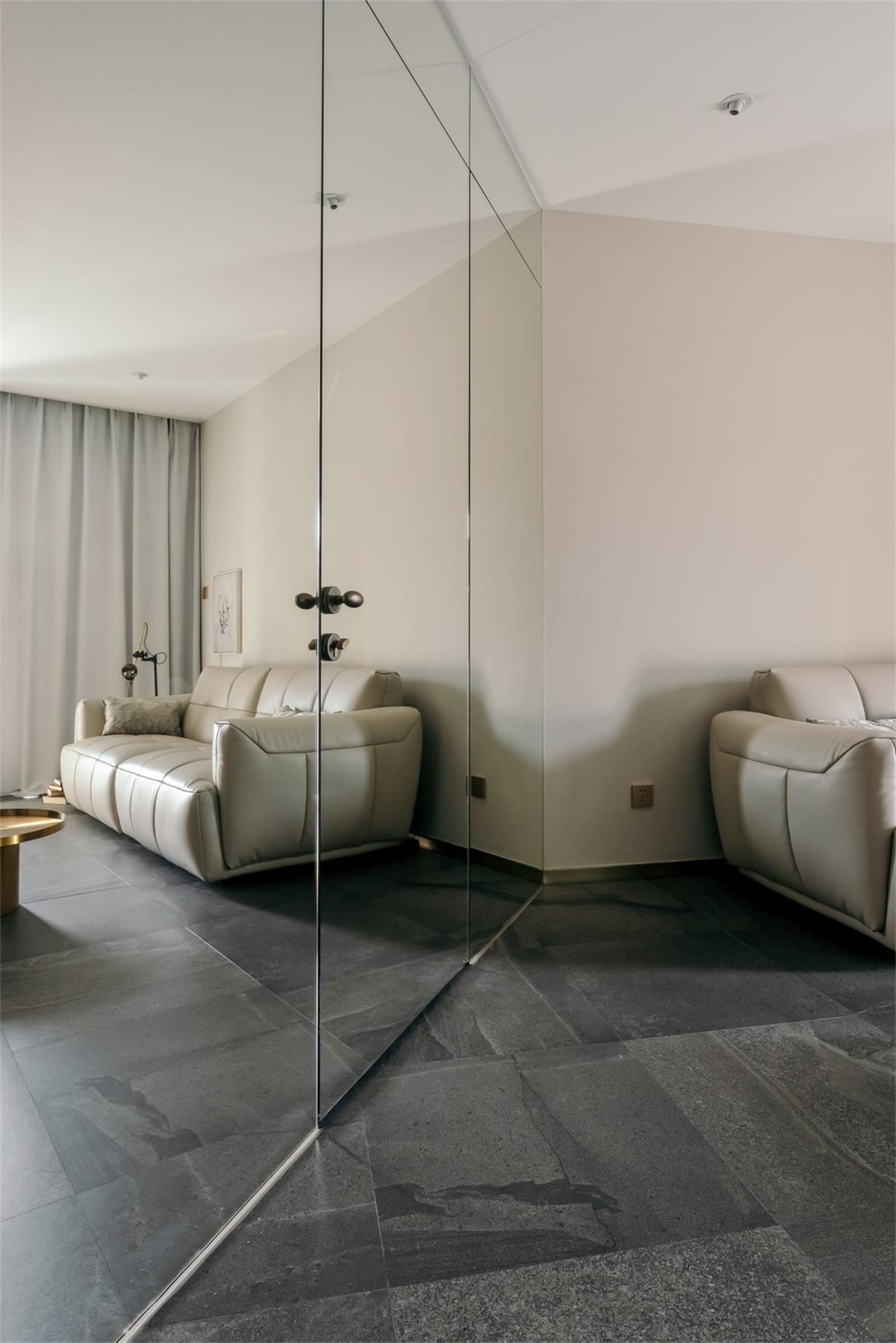 現代客廳以皮革沙發、極簡設計與俐落家具為特色。