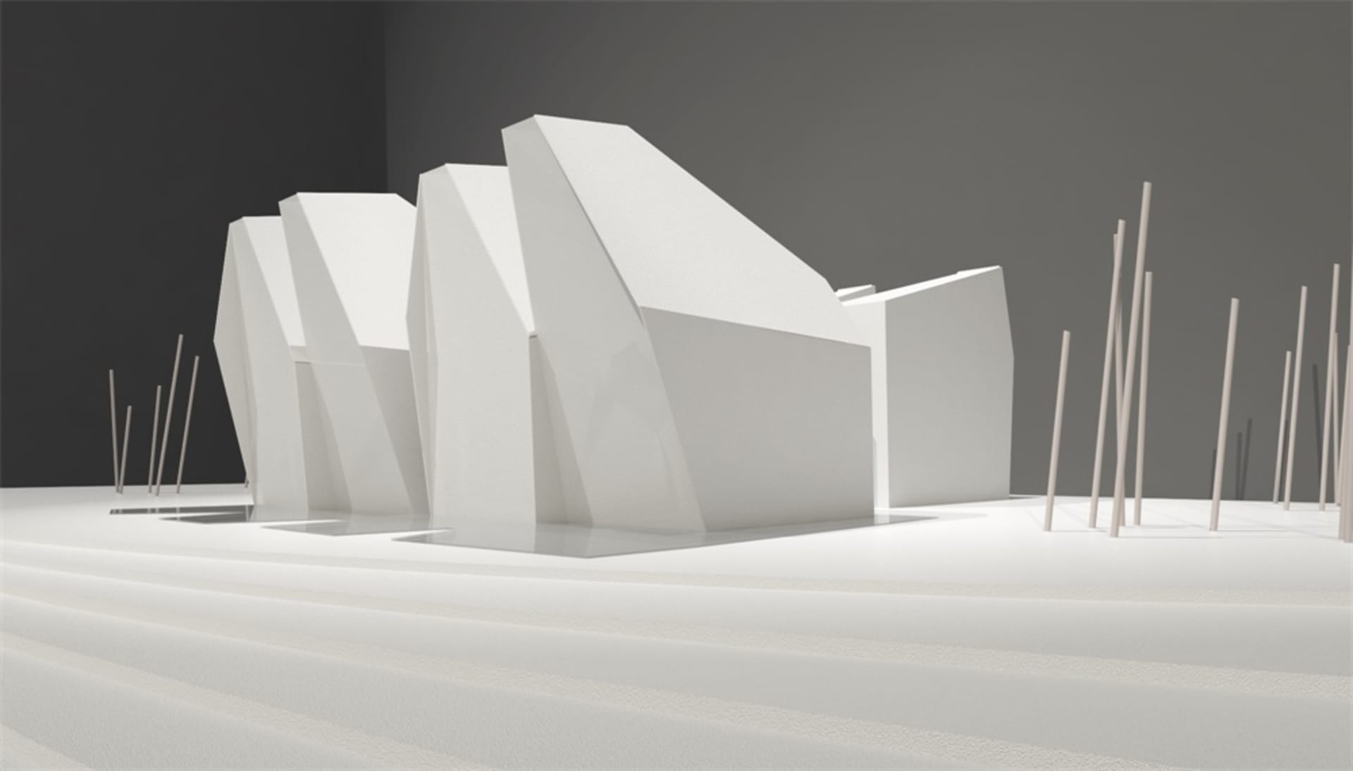 Concrete modern architecture building