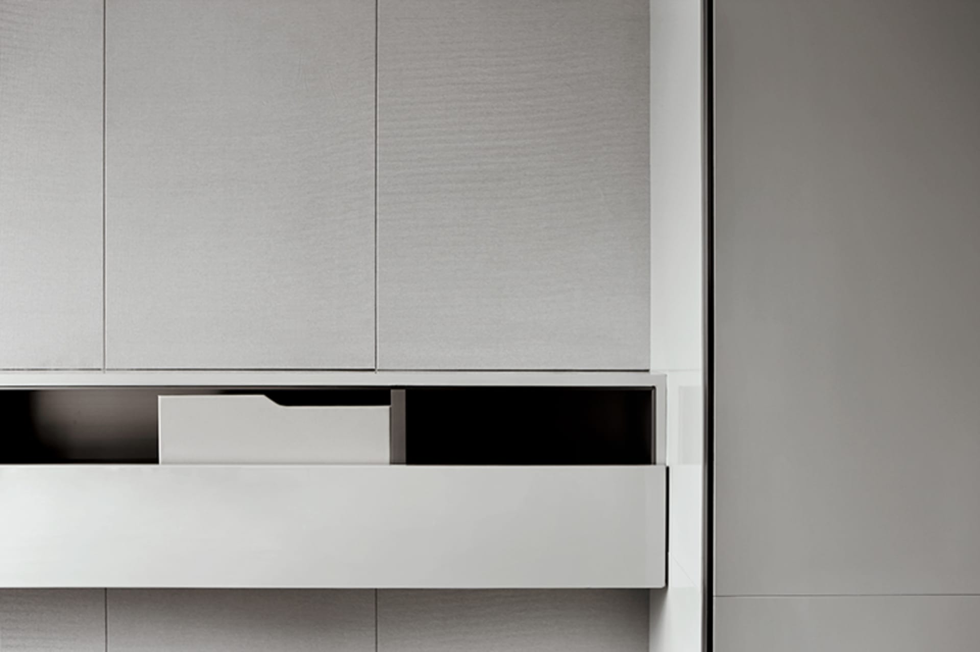 Modern industrial metal storage system with sleek, minimalist design.